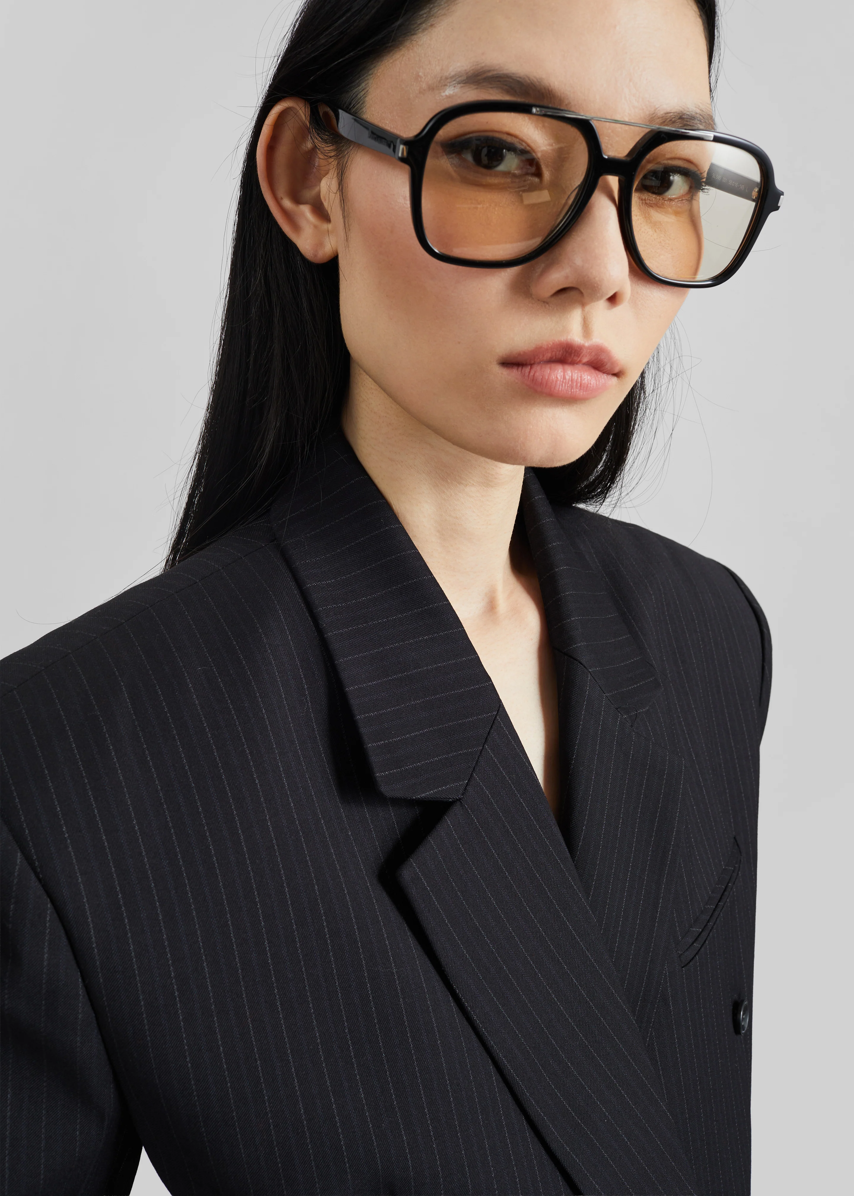 Helmond Double-Breasted Blazer - Black Multi Stripe - Image 3