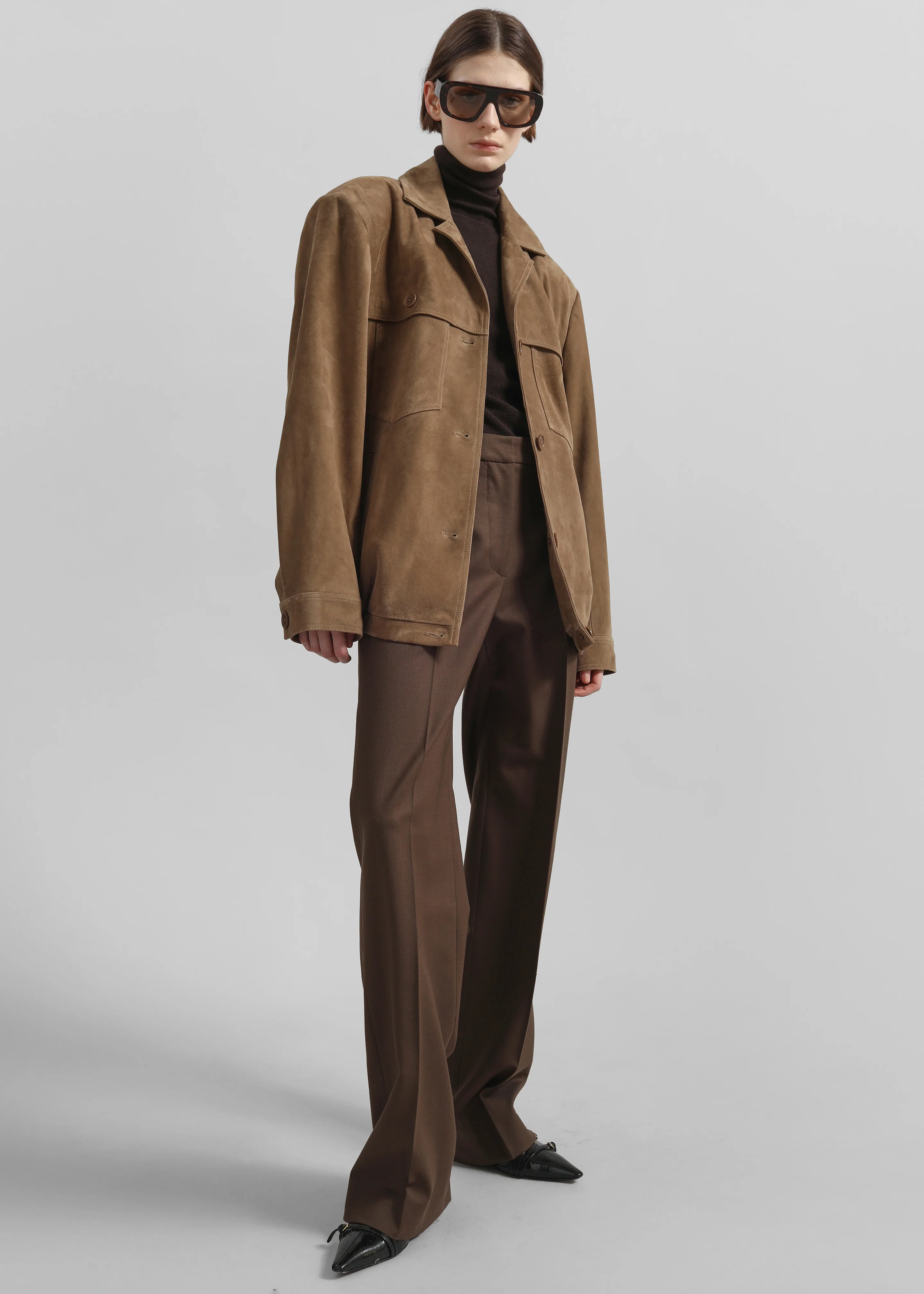 Hester Faux Suede Jacket - Camel - Image 2