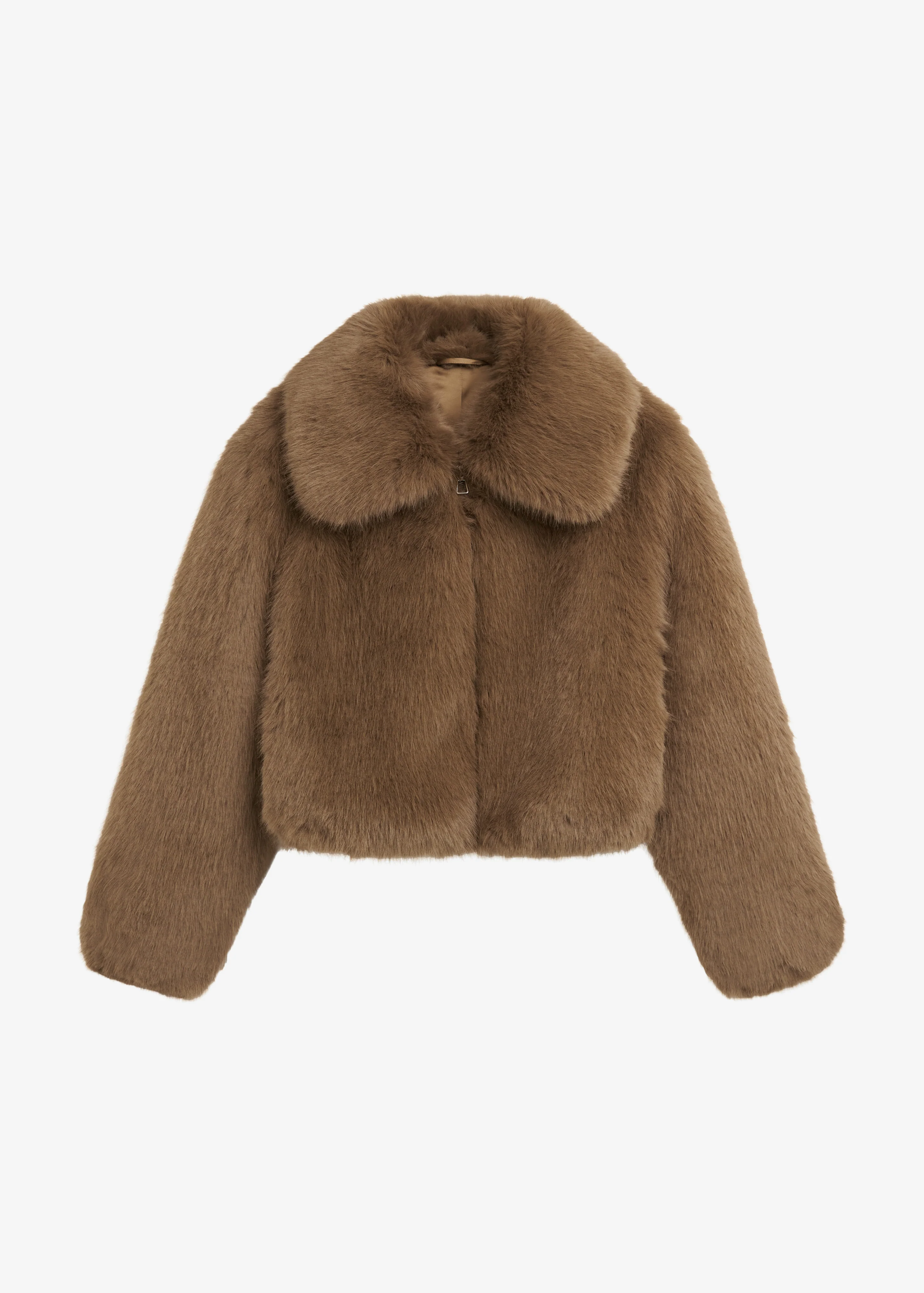 Hope Faux Fur Jacket - Camel - Image 10
