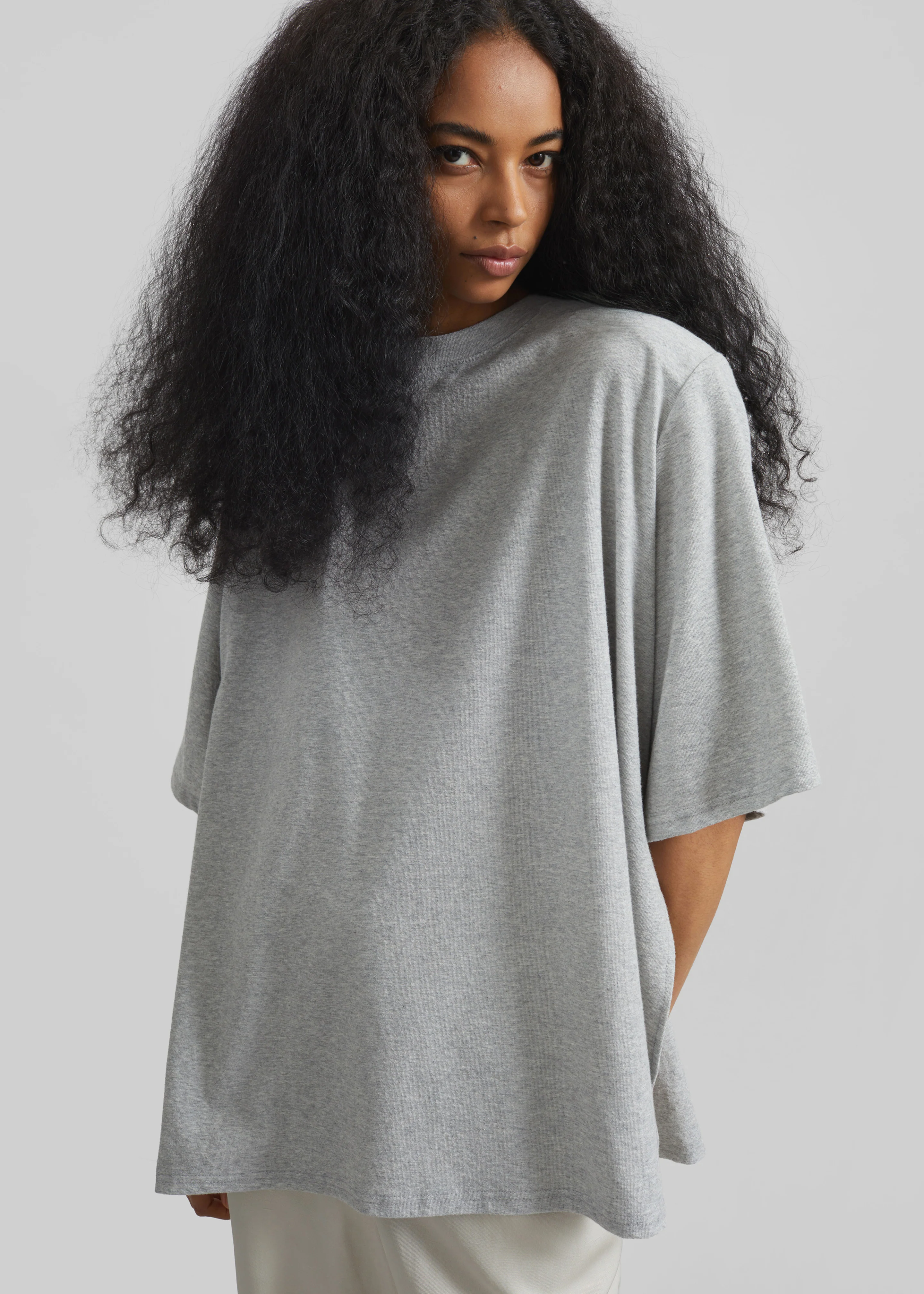 Hugo Padded T-Shirt - Grey Melange