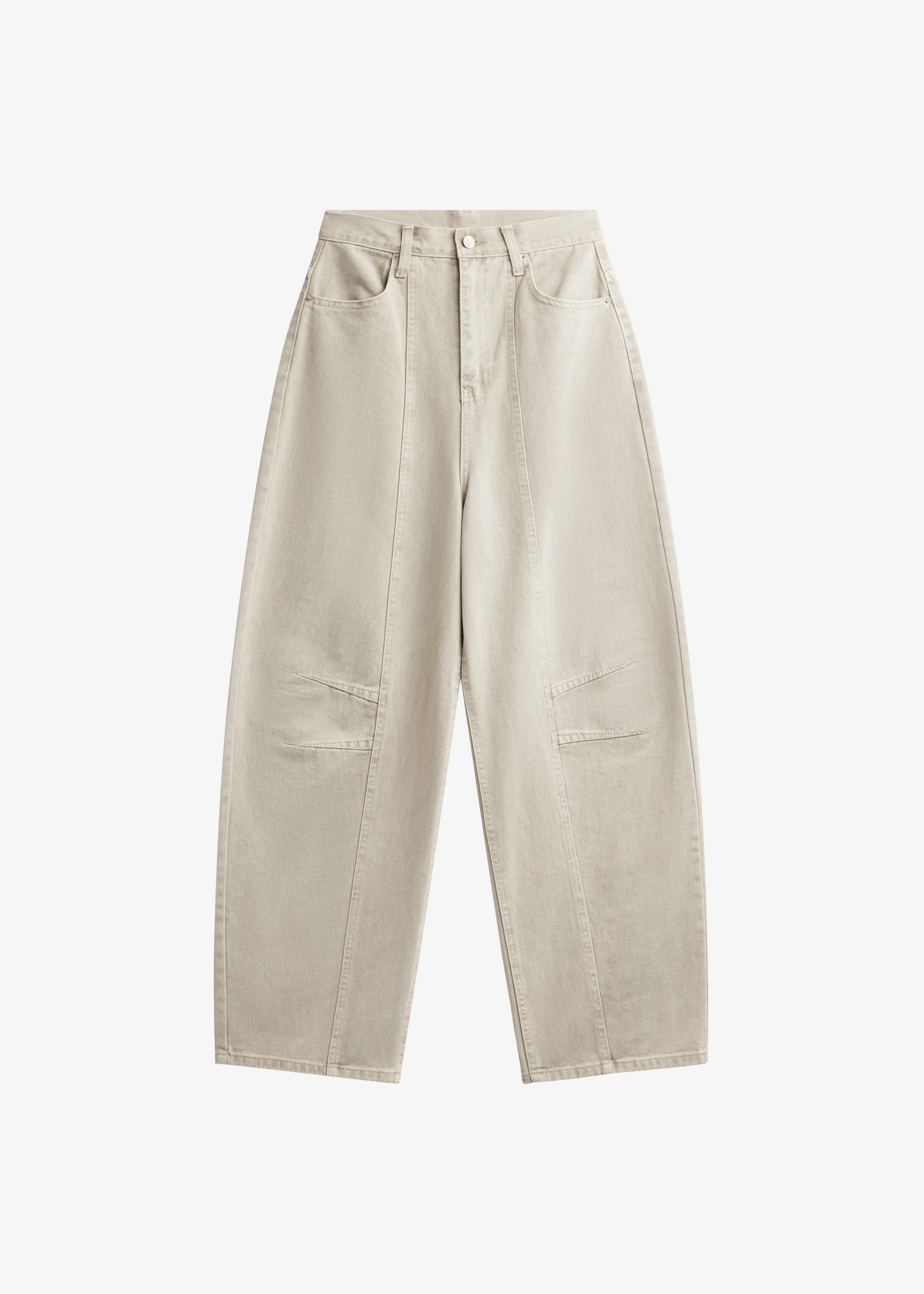 Idre Barrel Leg Jeans - Beige - Image 8