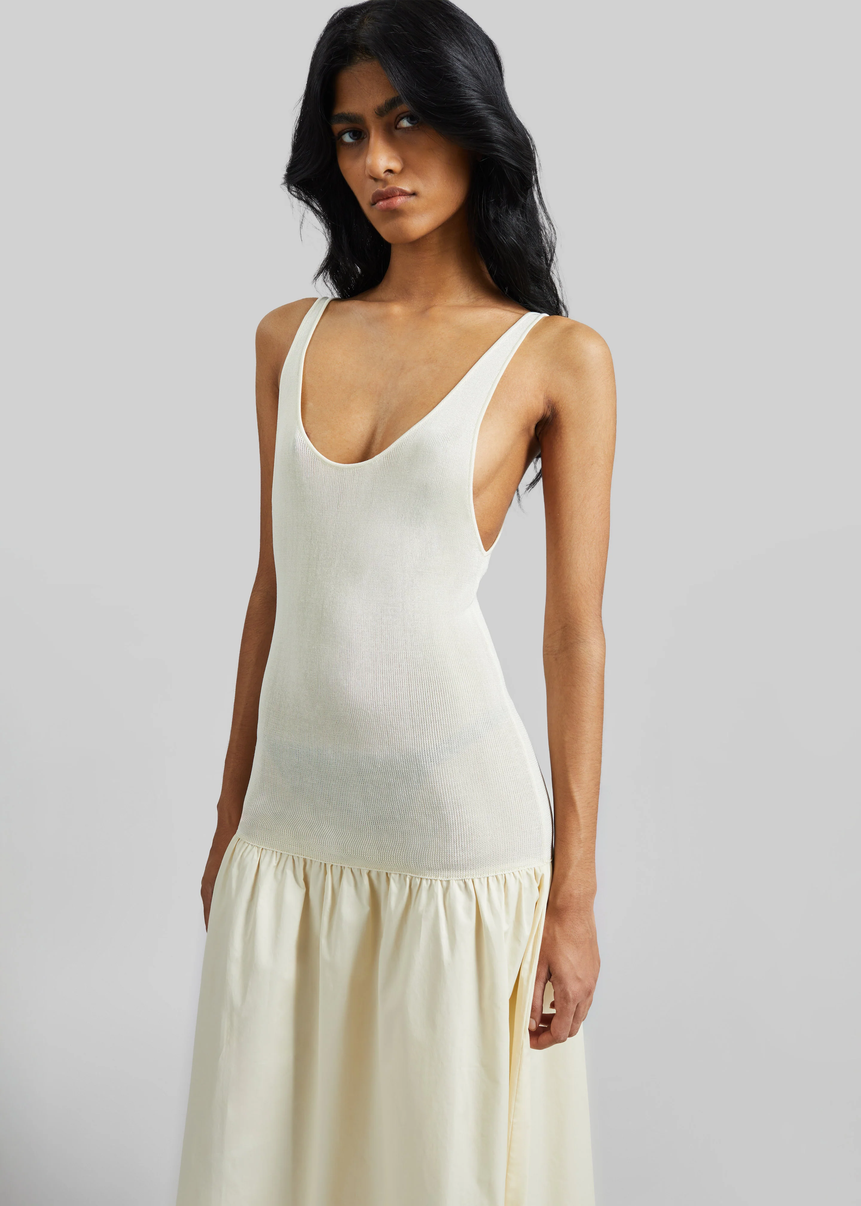 Iliya Drop Waist Maxi Dress - Cream - Image 2