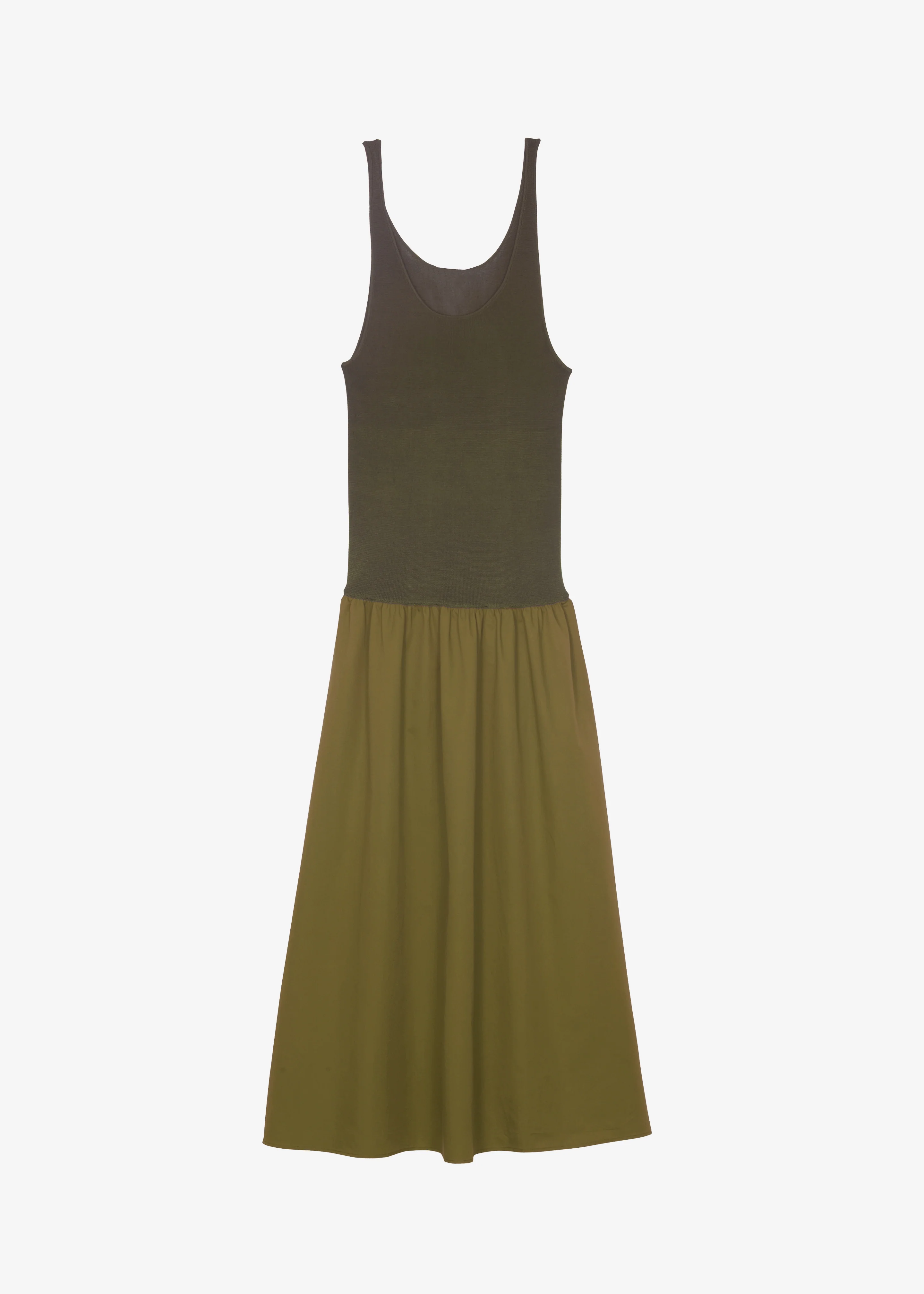 Iliya Drop Waist Maxi Dress - Olive - Image 6