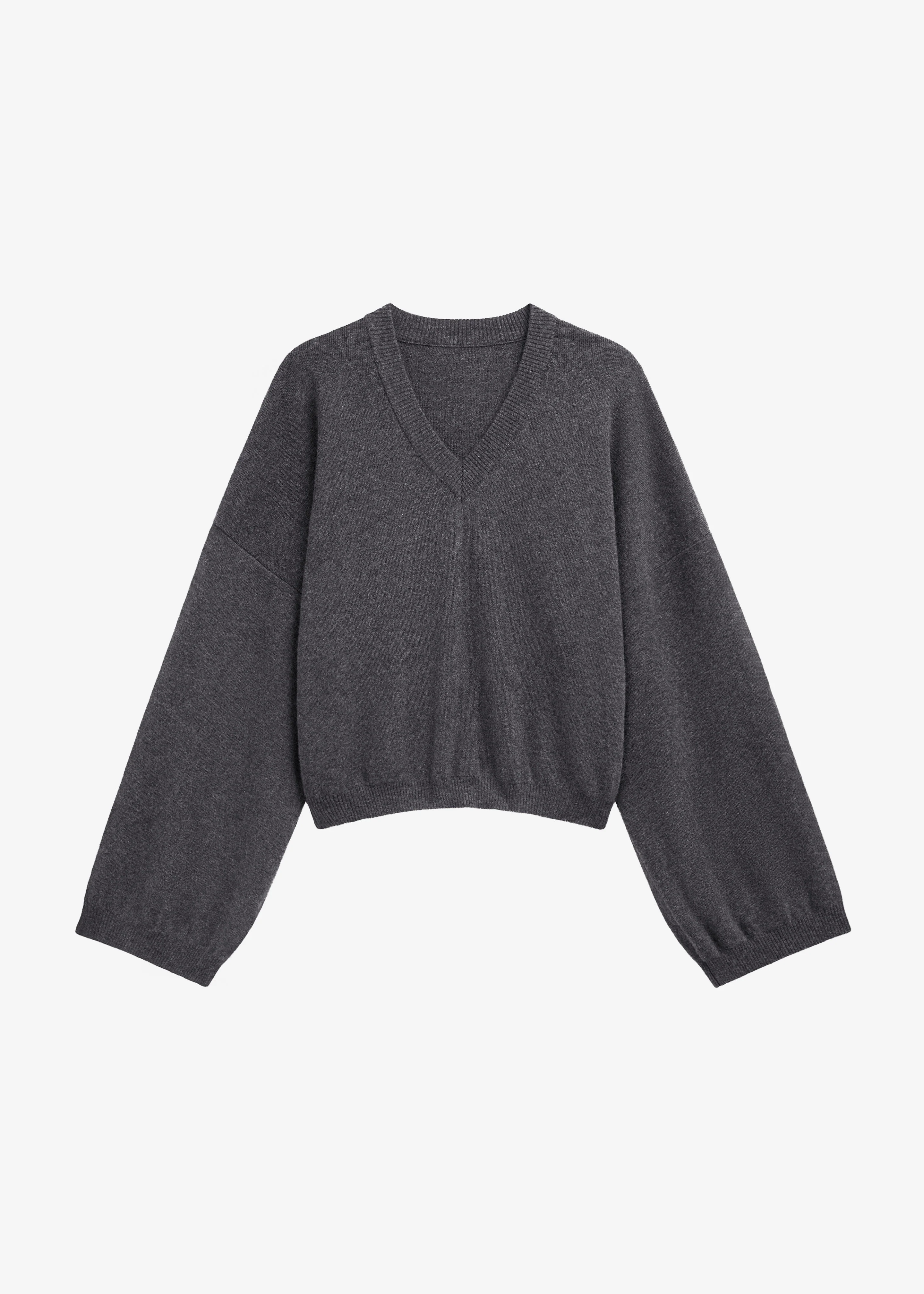 Ilston V-Neck Sweater - Grey - Image 10