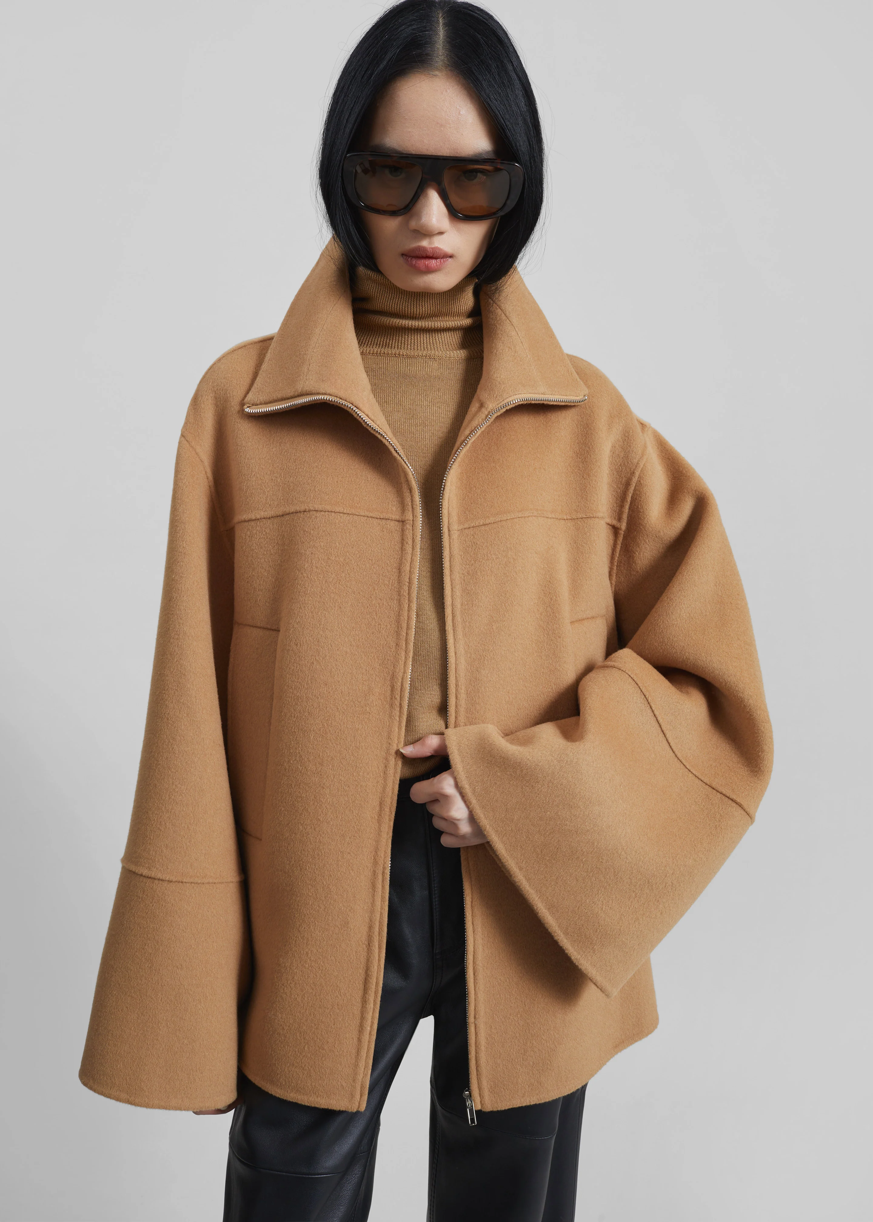 Imphal Belted Wool Jacket - Camel - Image 6
