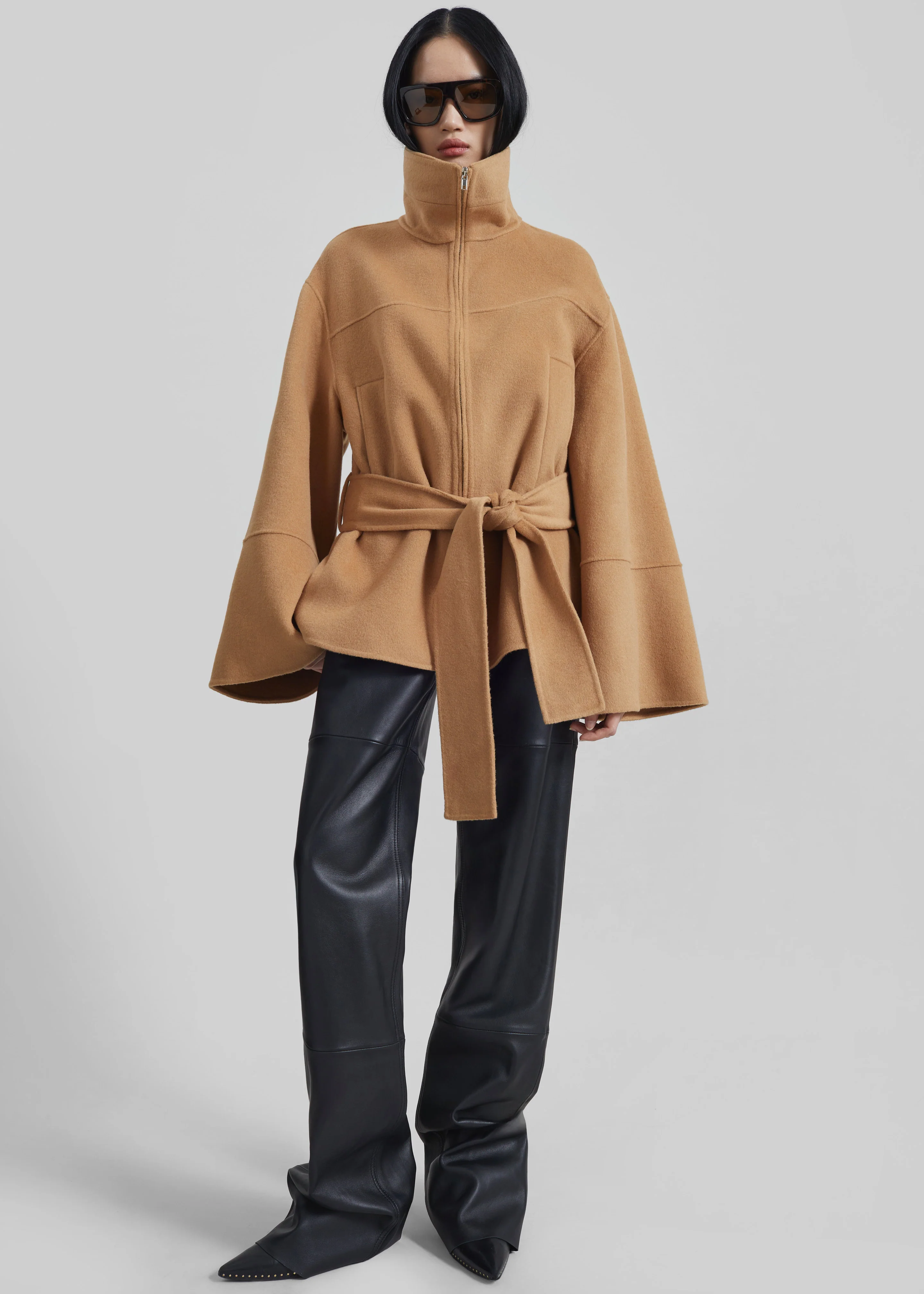 Imphal Belted Wool Jacket - Camel - Image 7