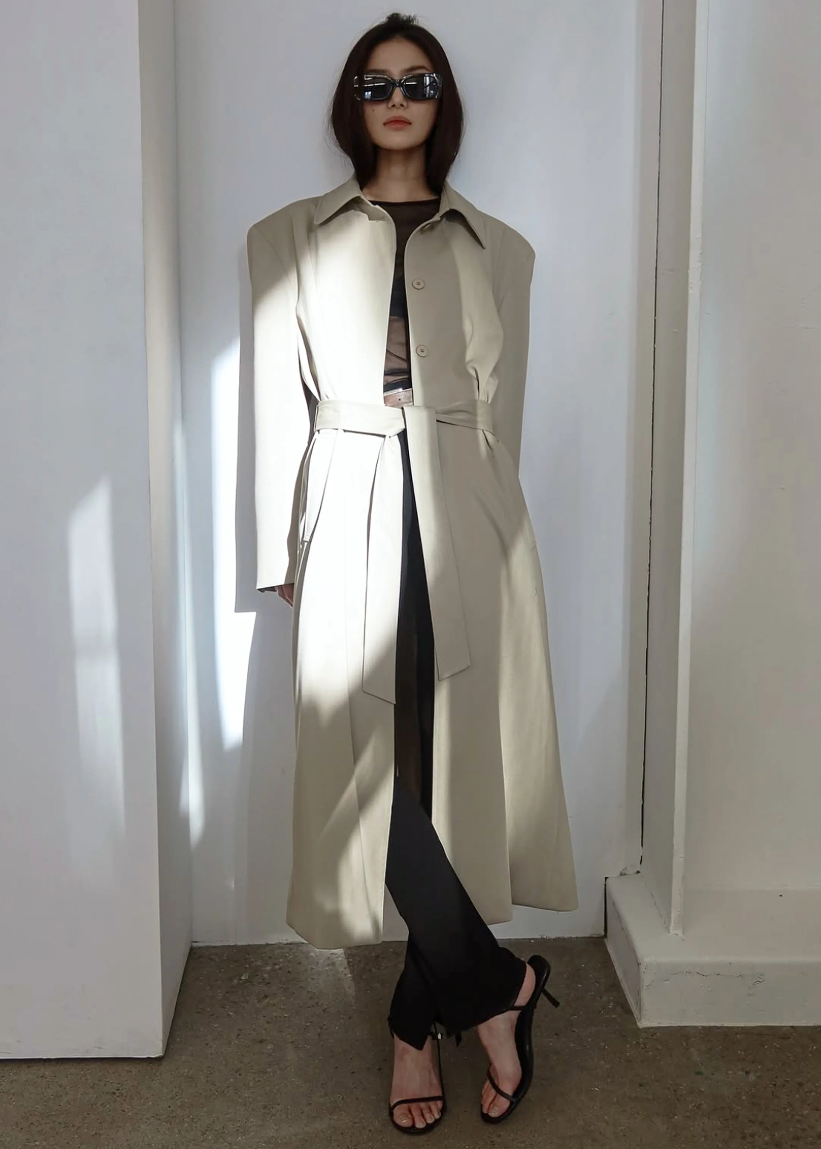 Indore Long Coat - Beige - Image 5