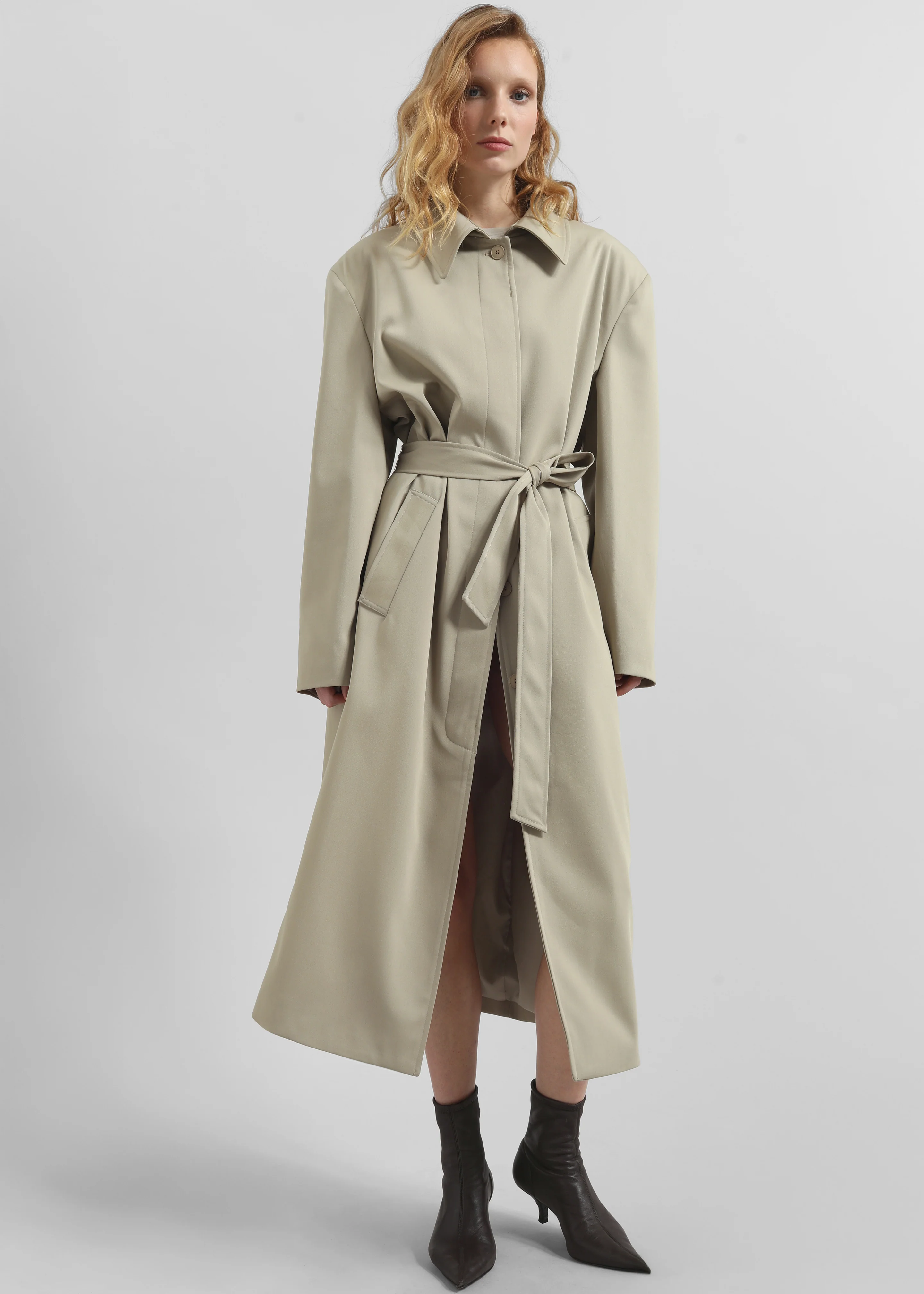 Indore Long Coat - Beige - Image 6
