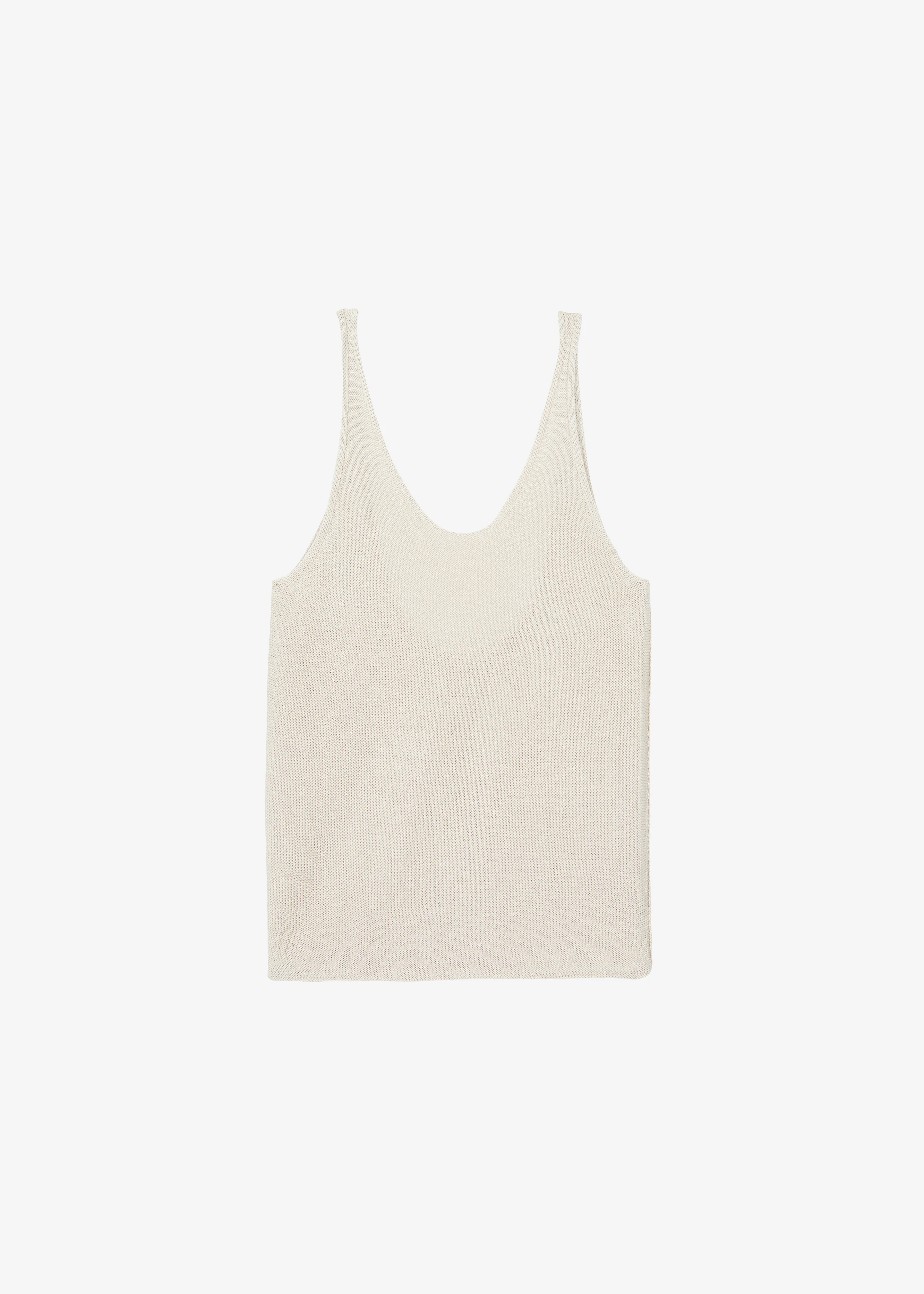 Islay Open-Back Knit Tank - Beige - Image 12