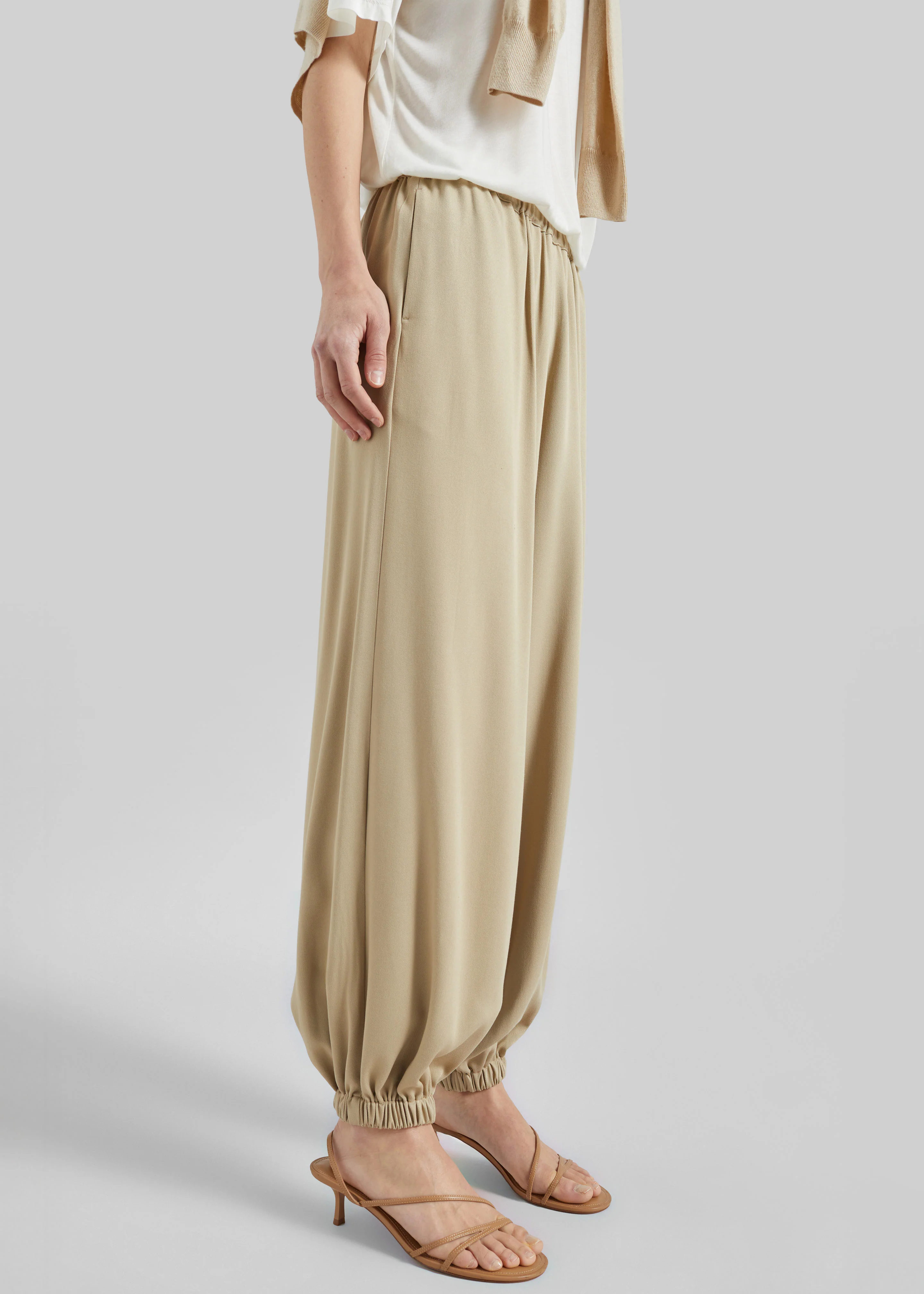Isola Fluid Balloon Pants - Beige - Image 3