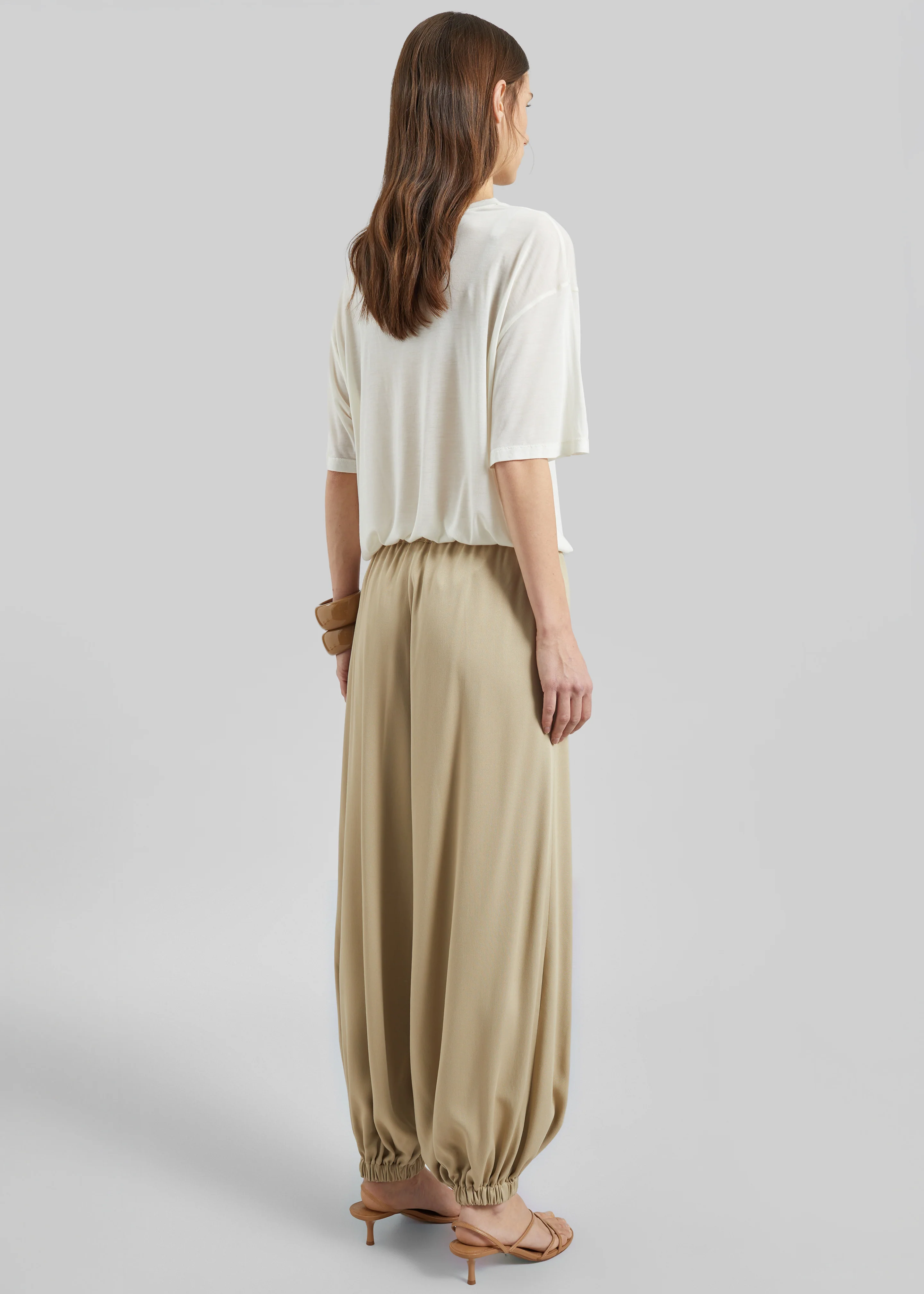 Isola Fluid Balloon Pants - Beige - Image 8