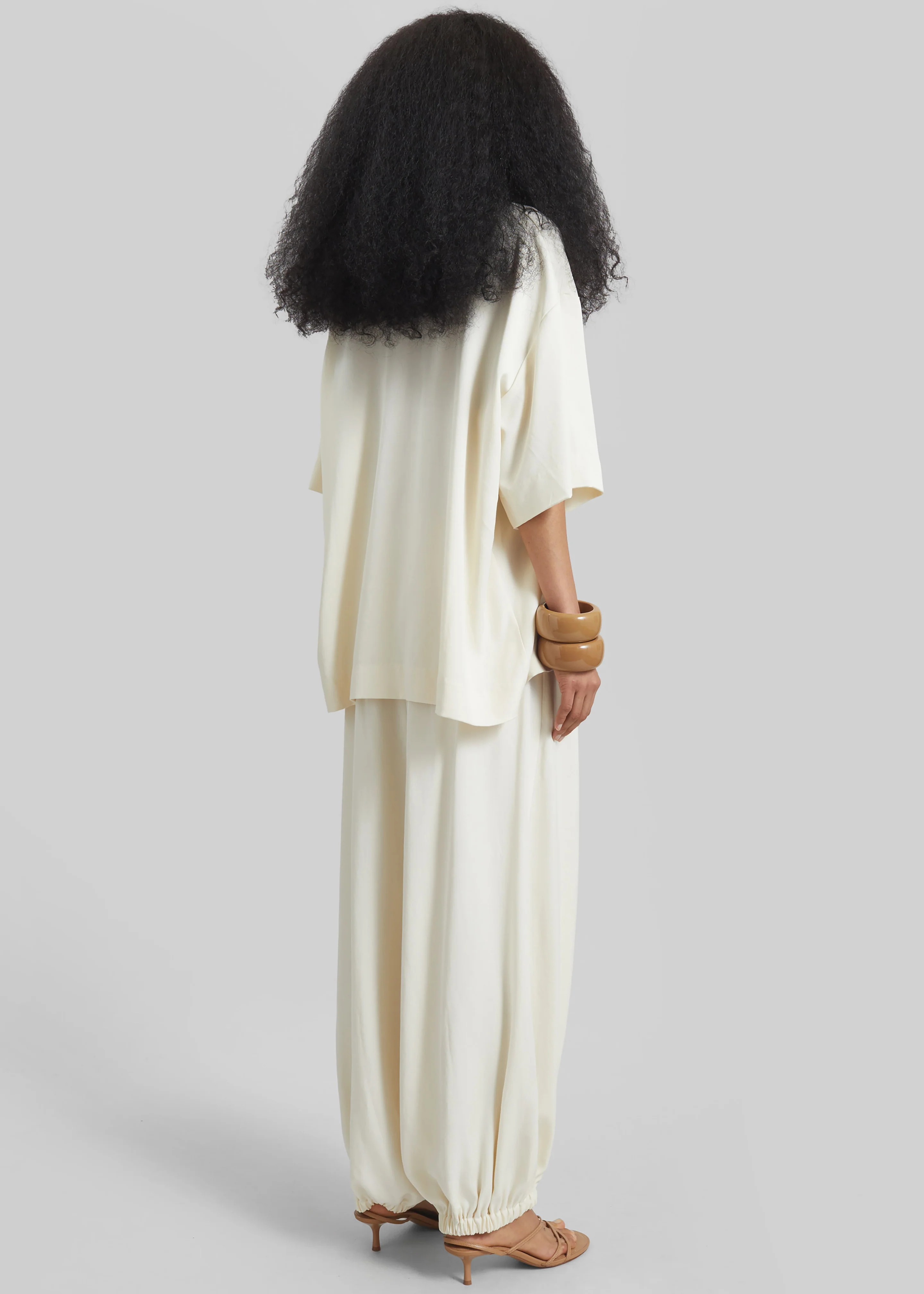 Isola Fluid Balloon Pants - Ivory - Image 6