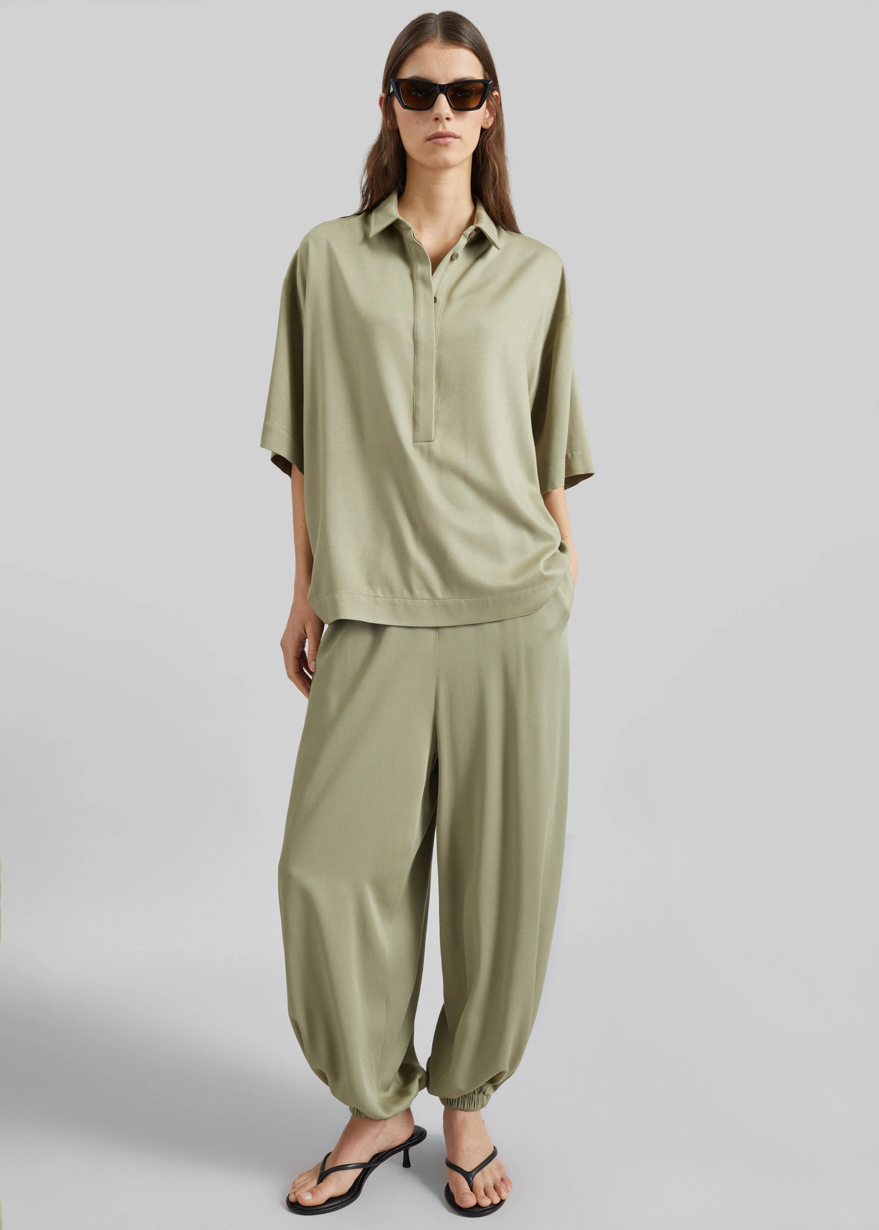 Isola Fluid Balloon Pants - Sage - Image 3
