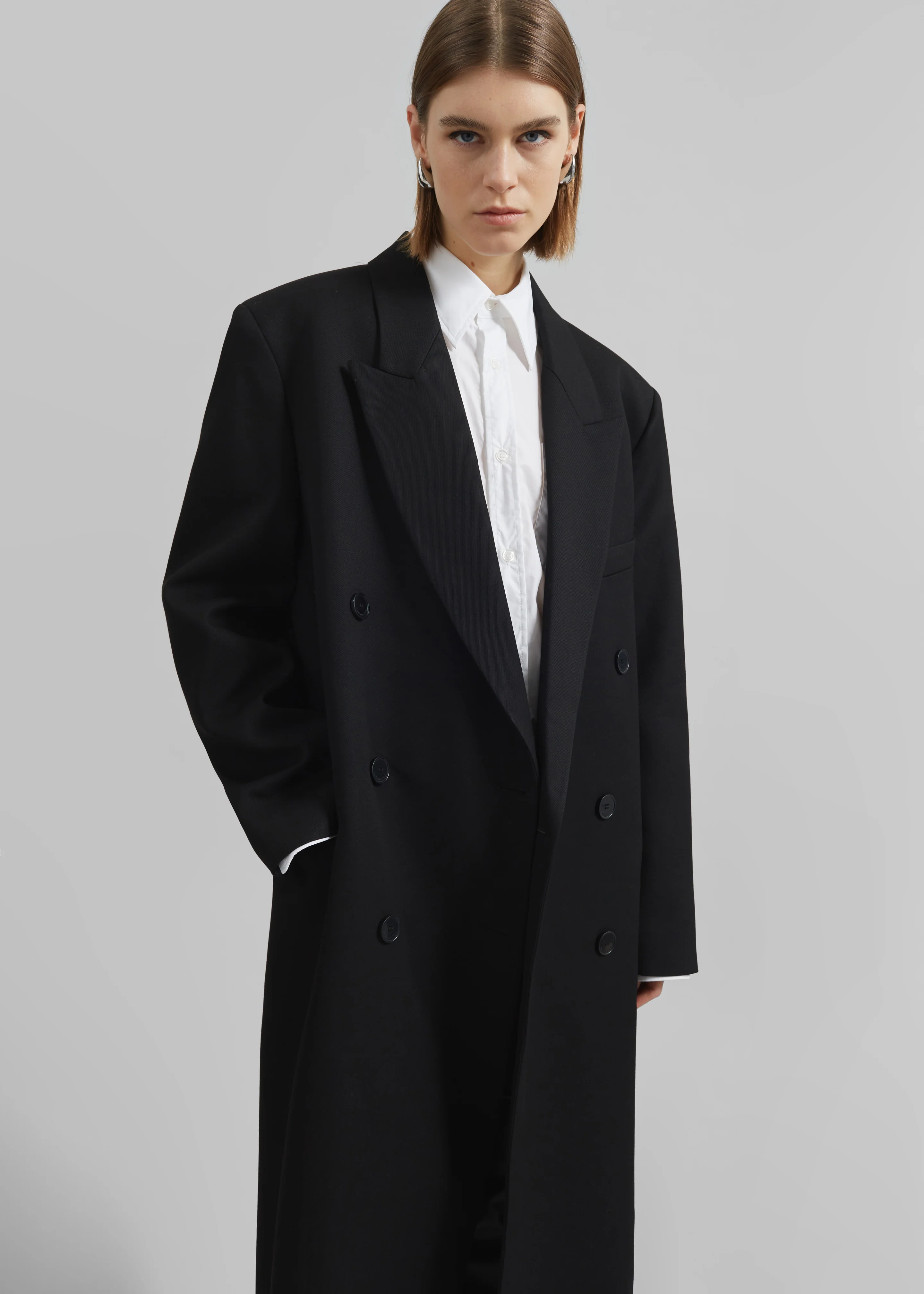 Jane Long Coat - Black - Image 2