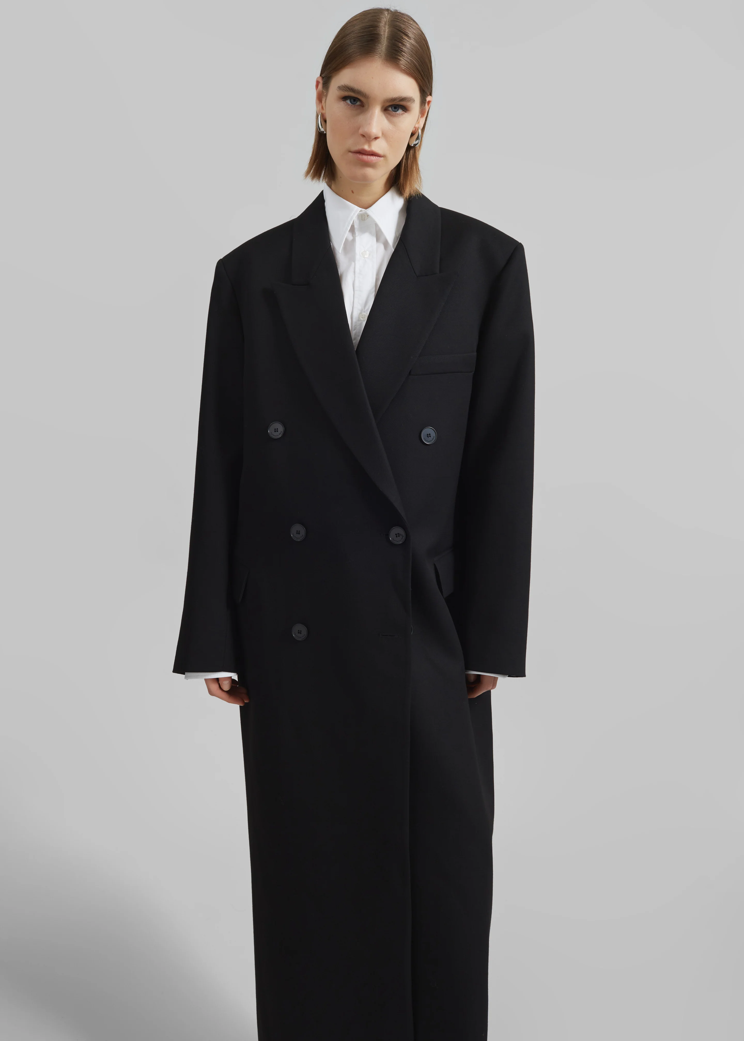 Jane Long Coat - Black - Image 5
