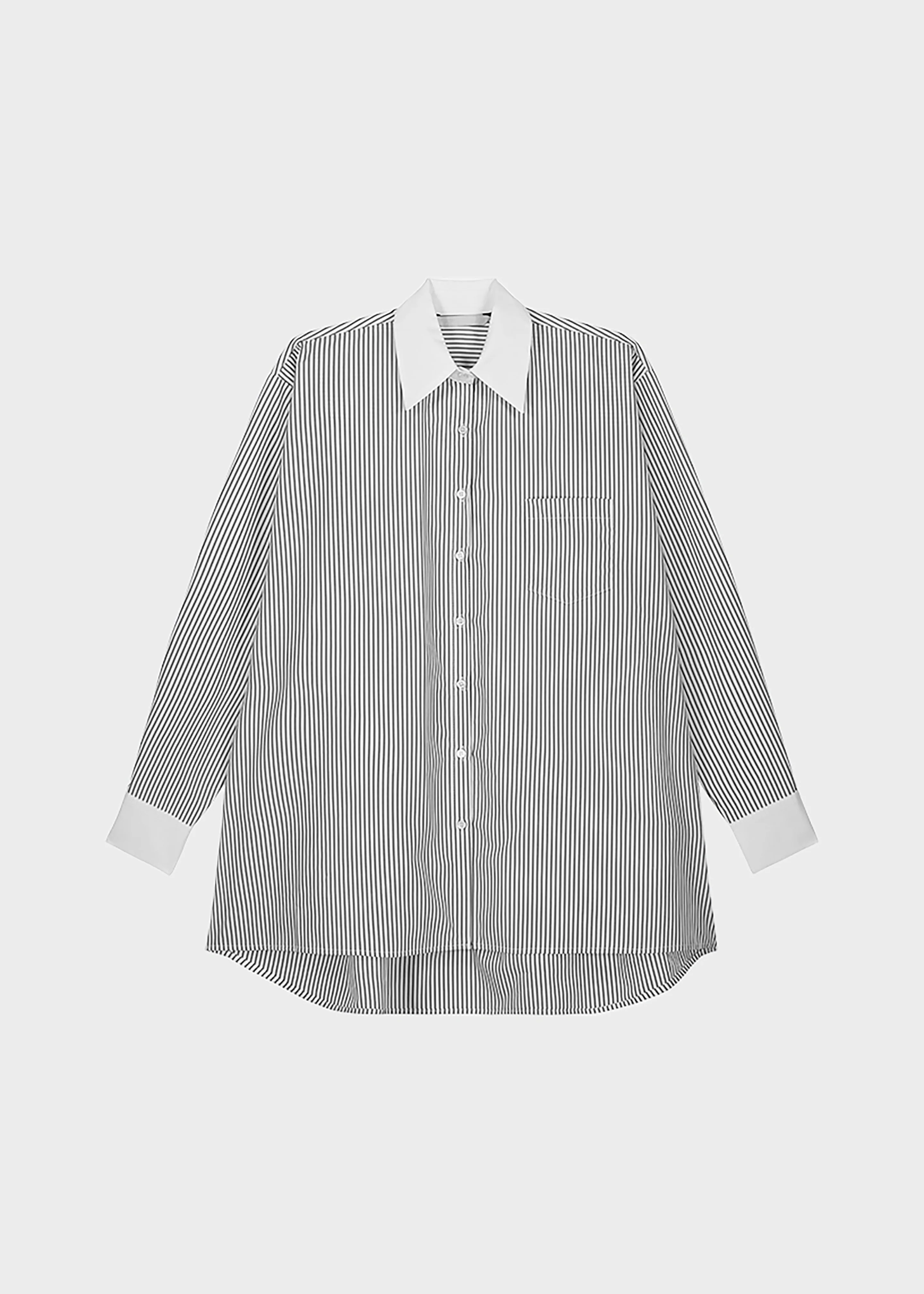 Jany Tie-Neck Shirt - Black Stripe - Image 11