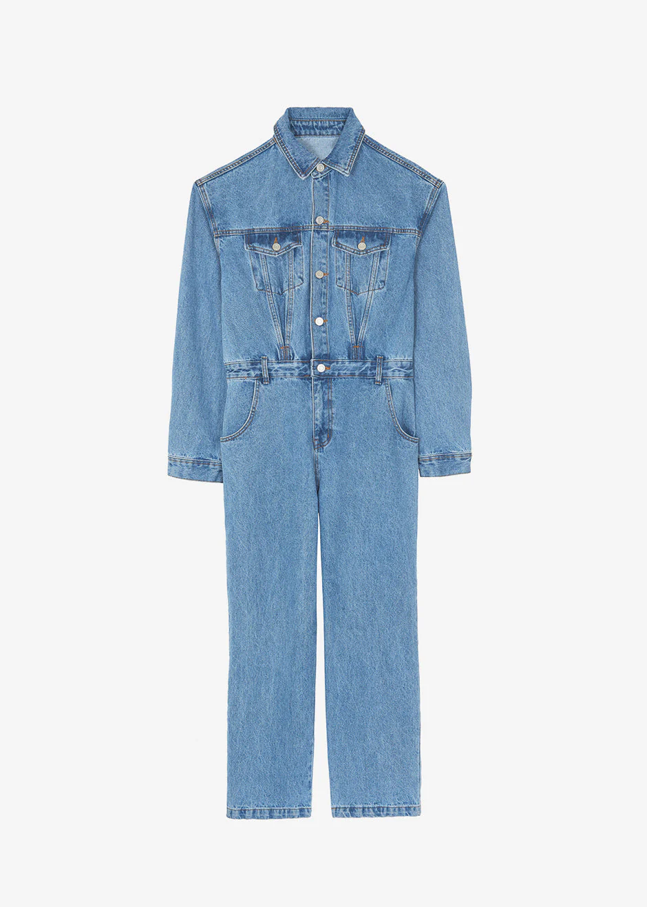 Jas Denim Jumpsuit - Dark Indigo - Image 10