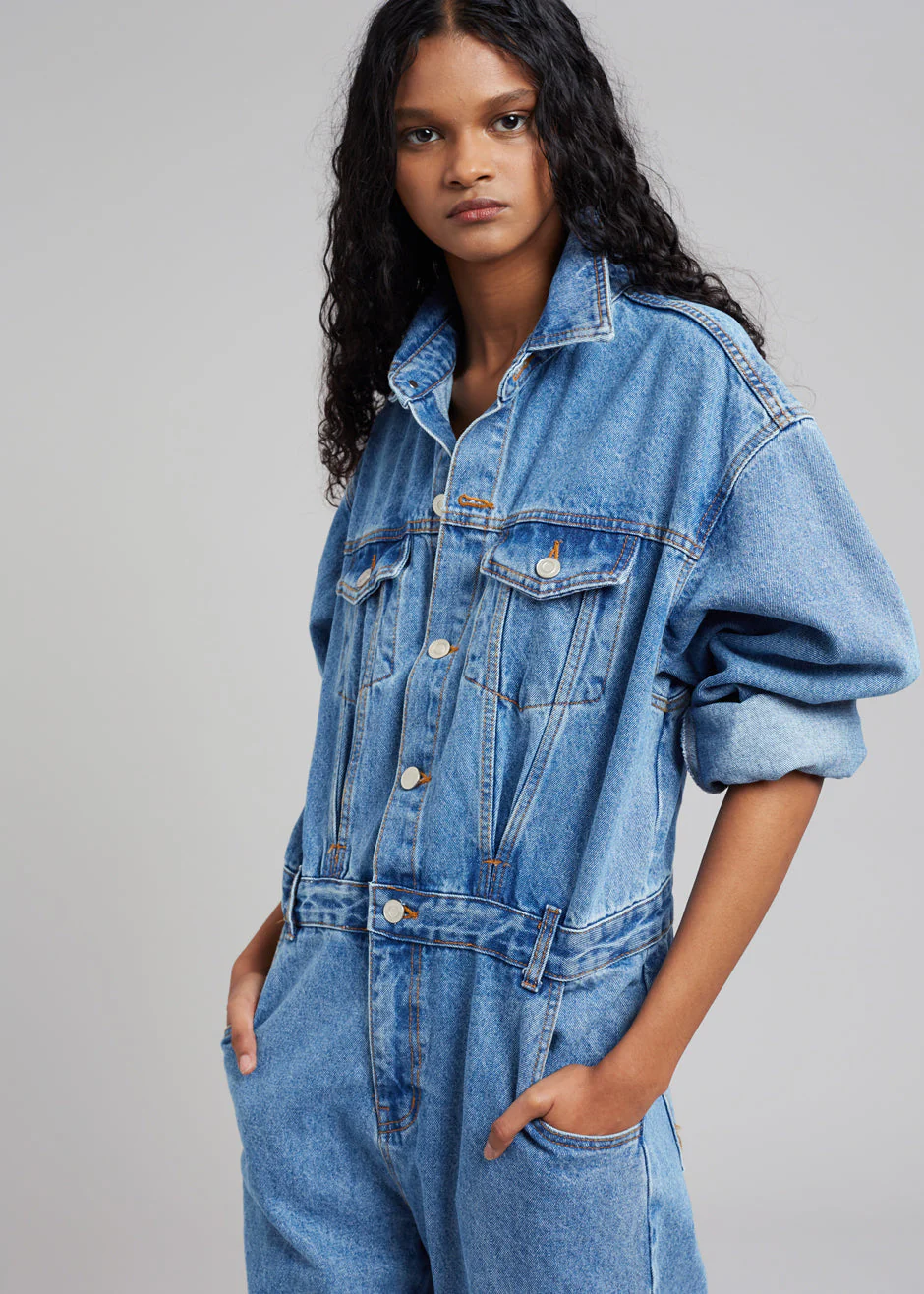 Jas Denim Jumpsuit - Dark Indigo - Image 3