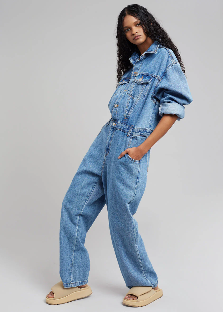 Jas Denim Jumpsuit - Dark Indigo - Image 5
