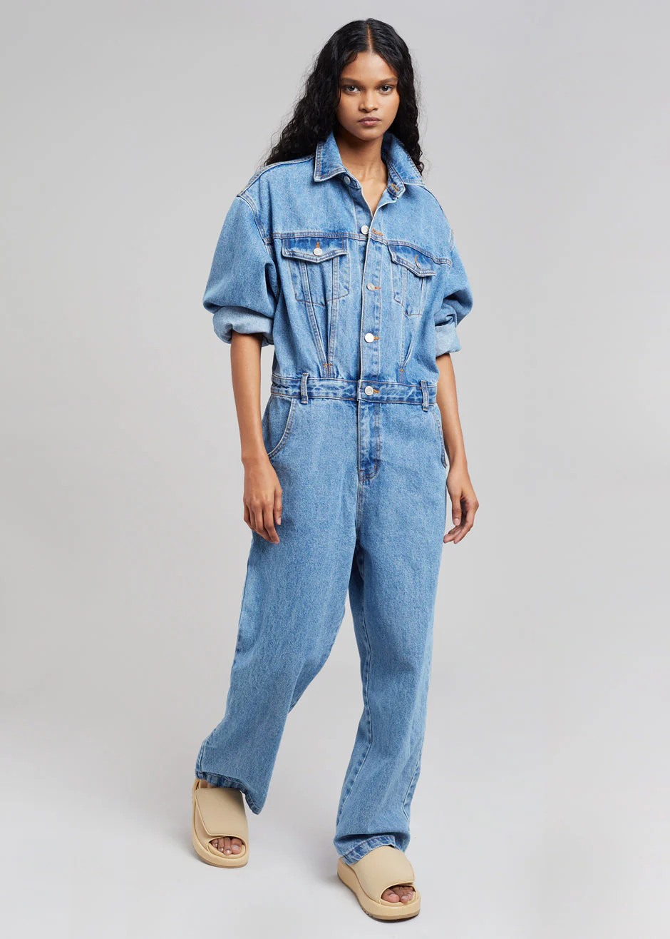 Jas Denim Jumpsuit - Dark Indigo - Image 8