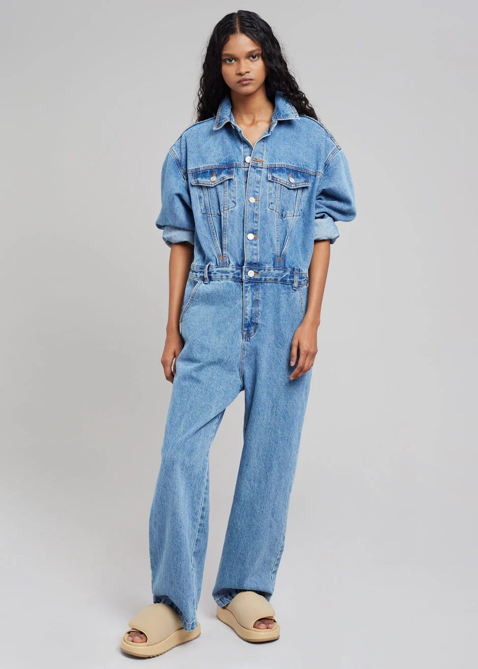 Jas Denim Jumpsuit - Dark Indigo - Image 9