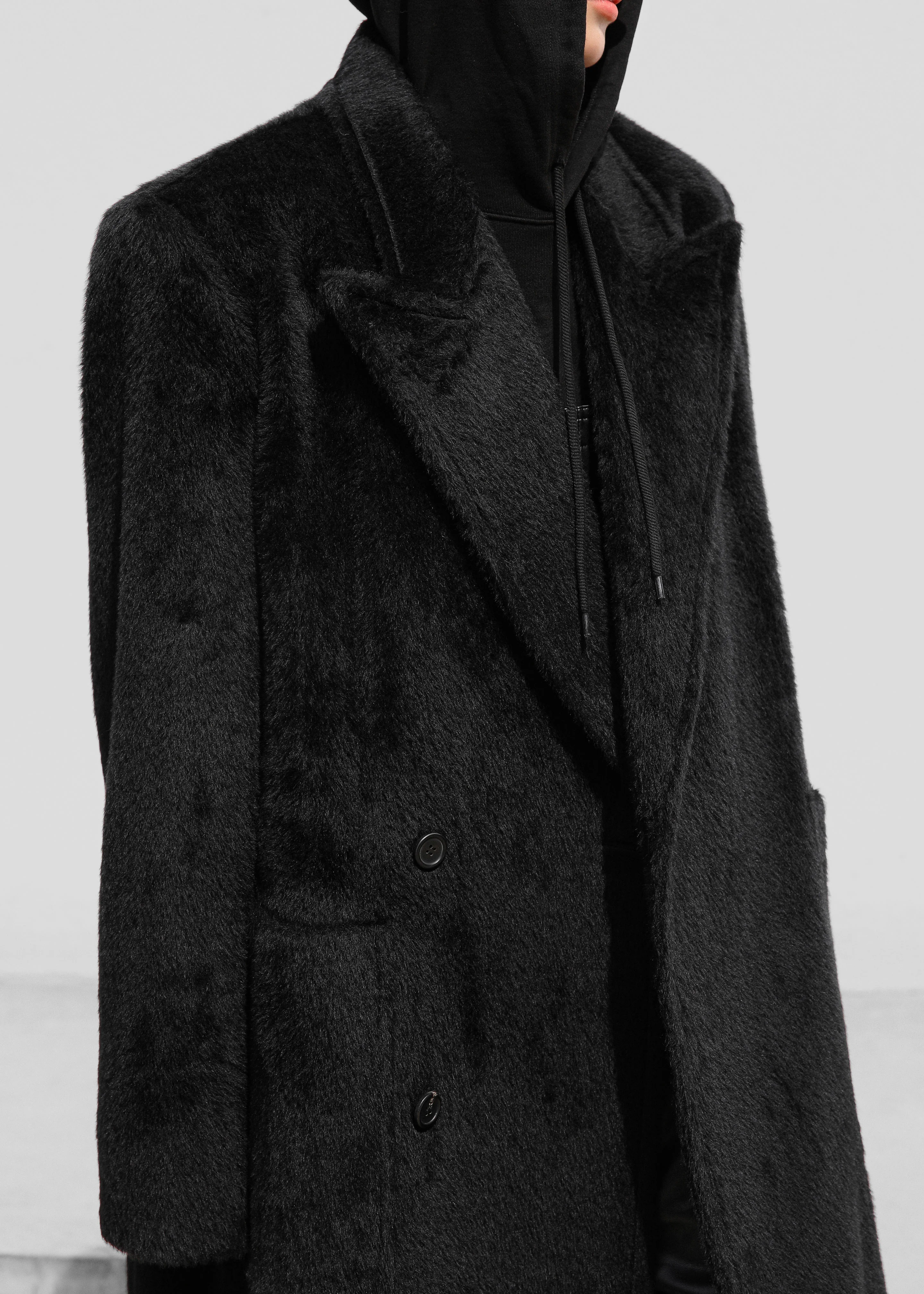 Jaylene Oversized Wool Coat - Black - Image 4