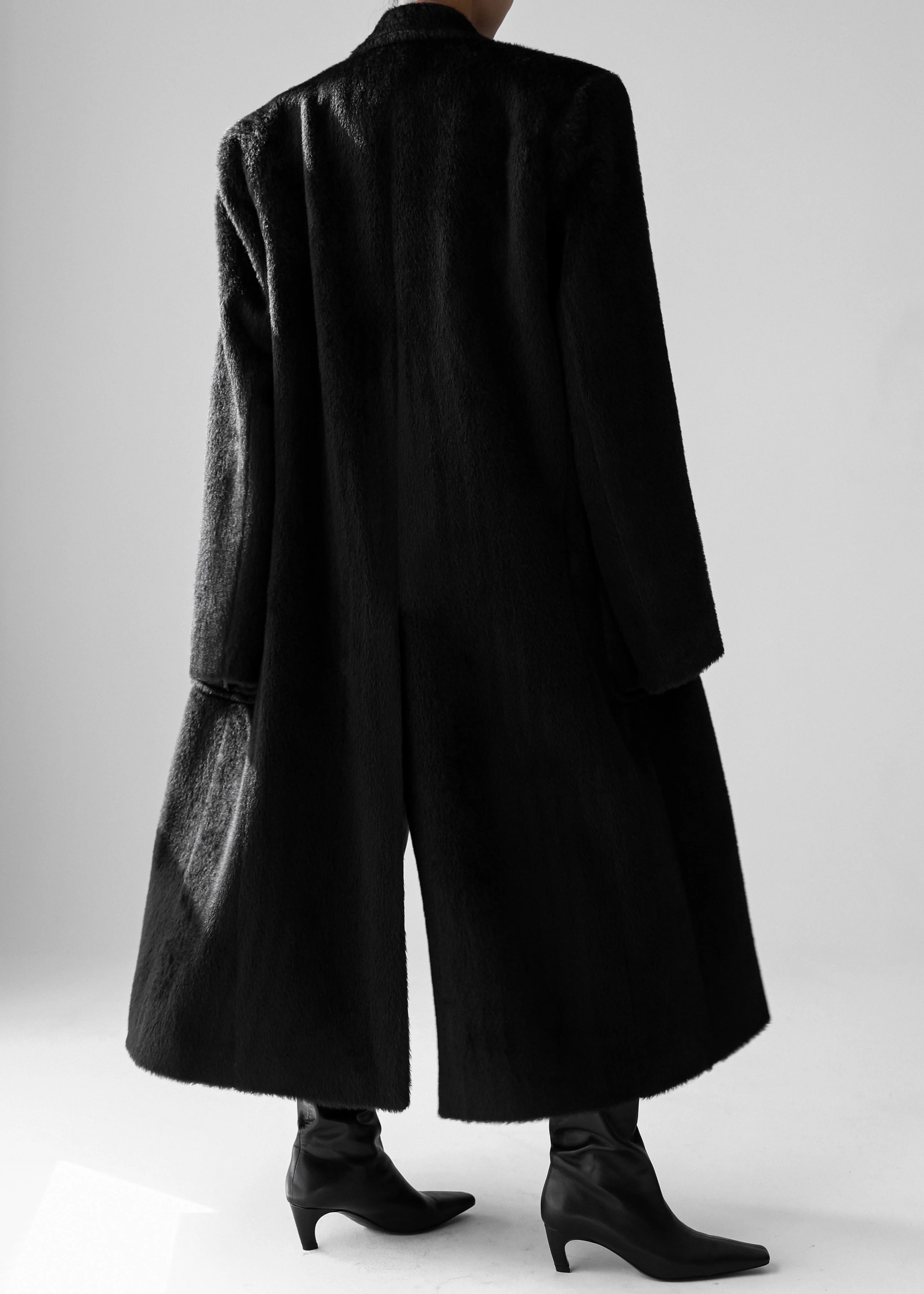 Jaylene Oversized Wool Coat - Black - Image 9