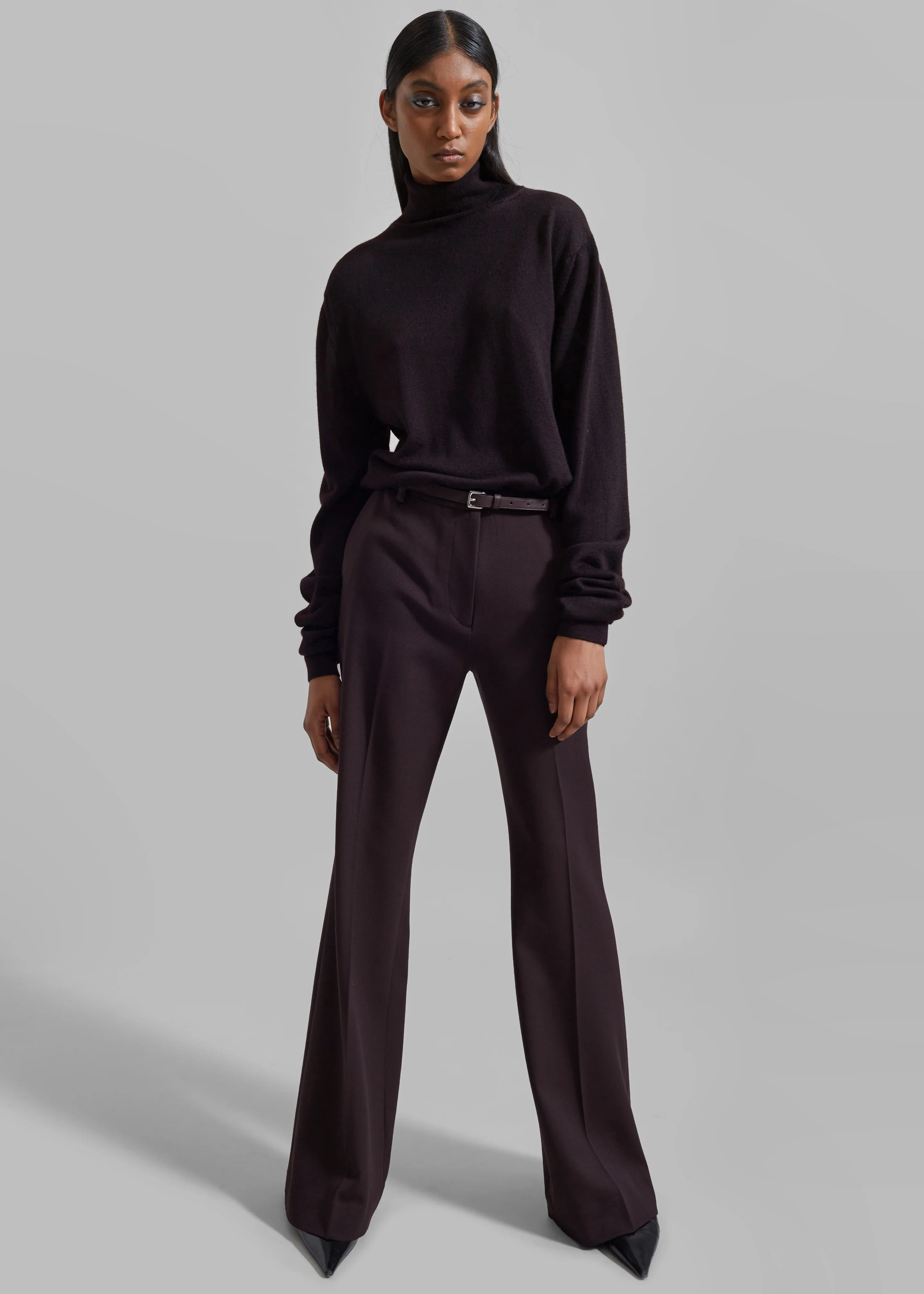 Jessie Leather Belt - Plum - Image 4