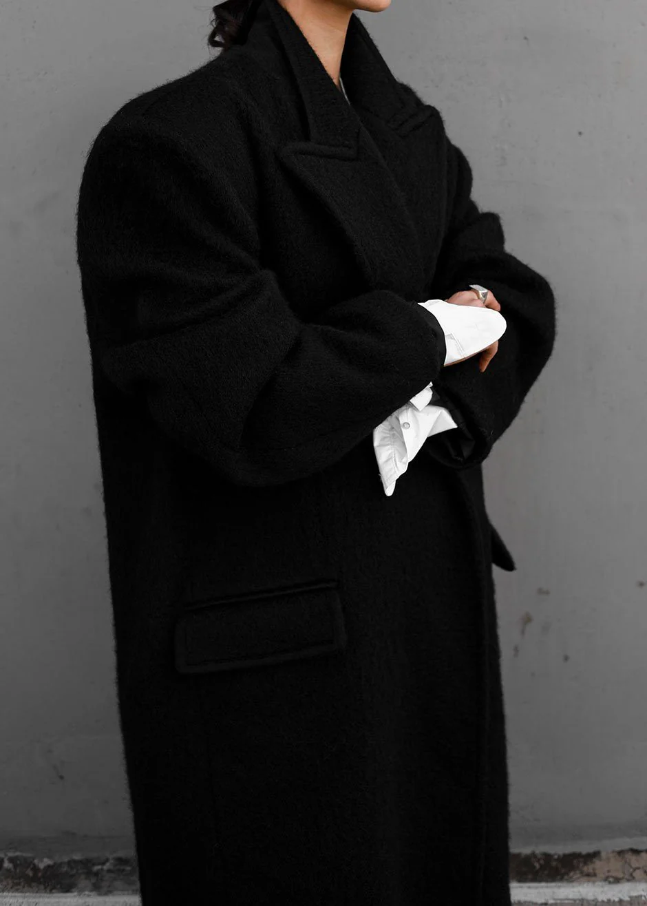 John Oversized Coat - Black - Image 7