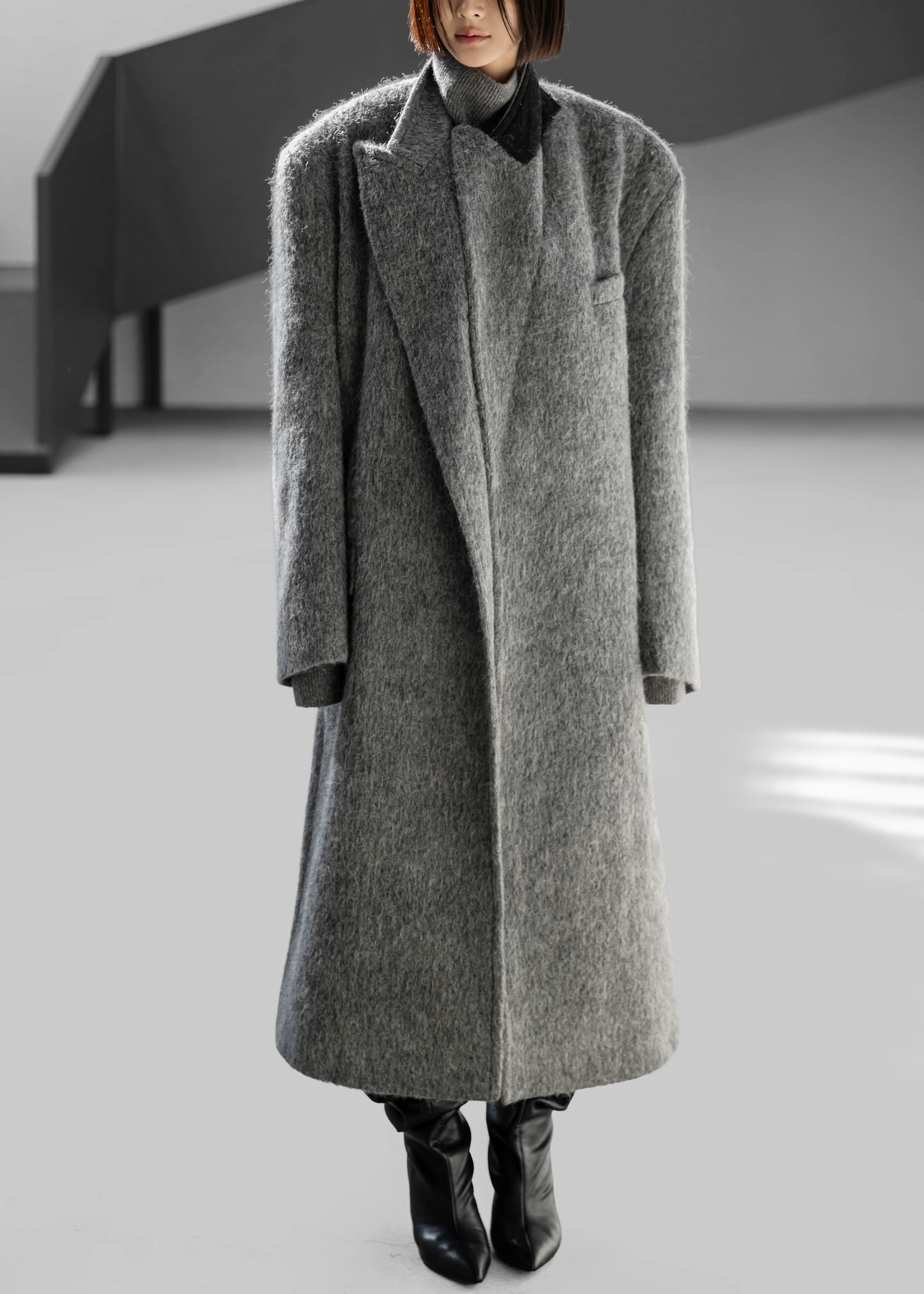 John Oversized Coat - Grey - Image 2