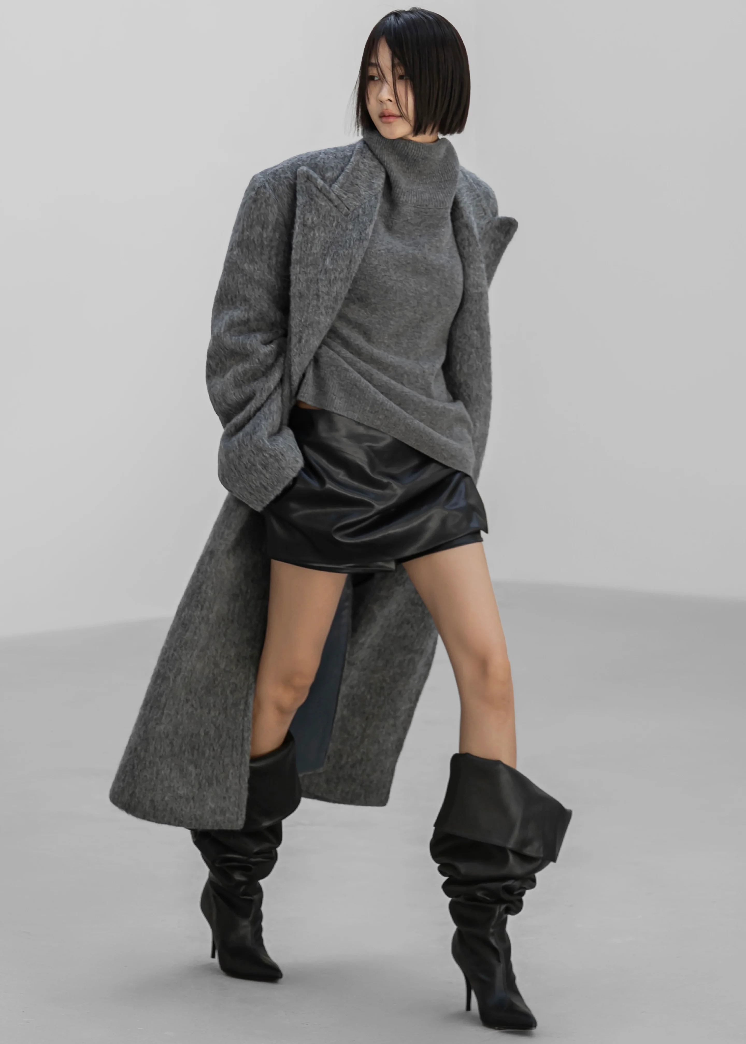 John Oversized Coat - Grey - Image 3