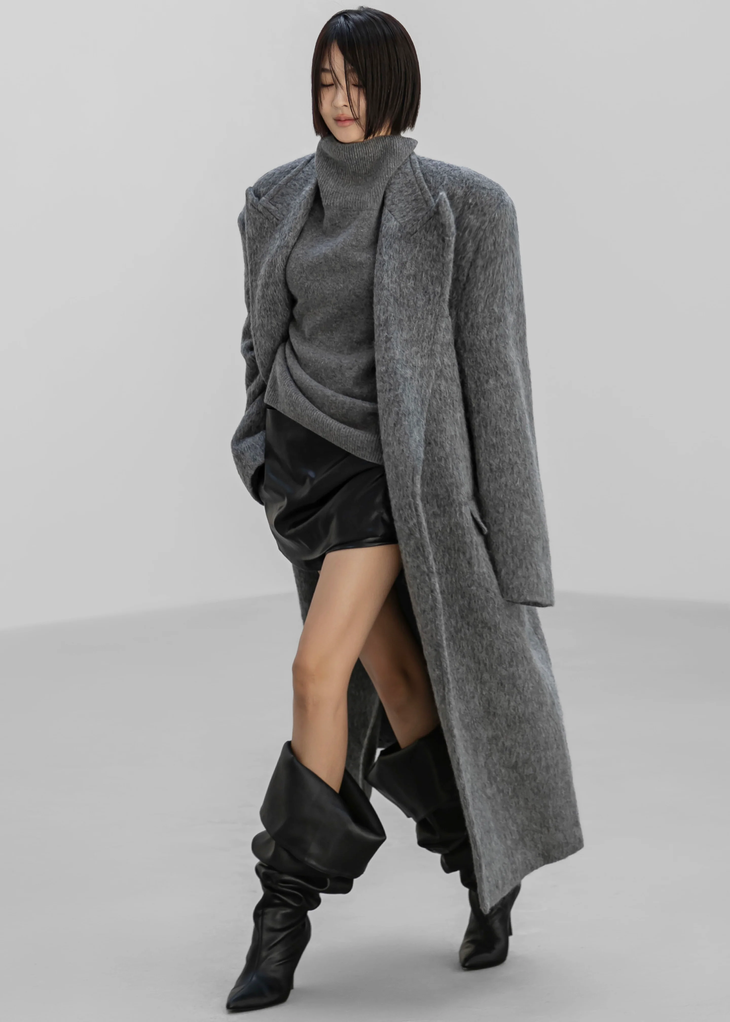 John Oversized Coat - Grey - Image 6