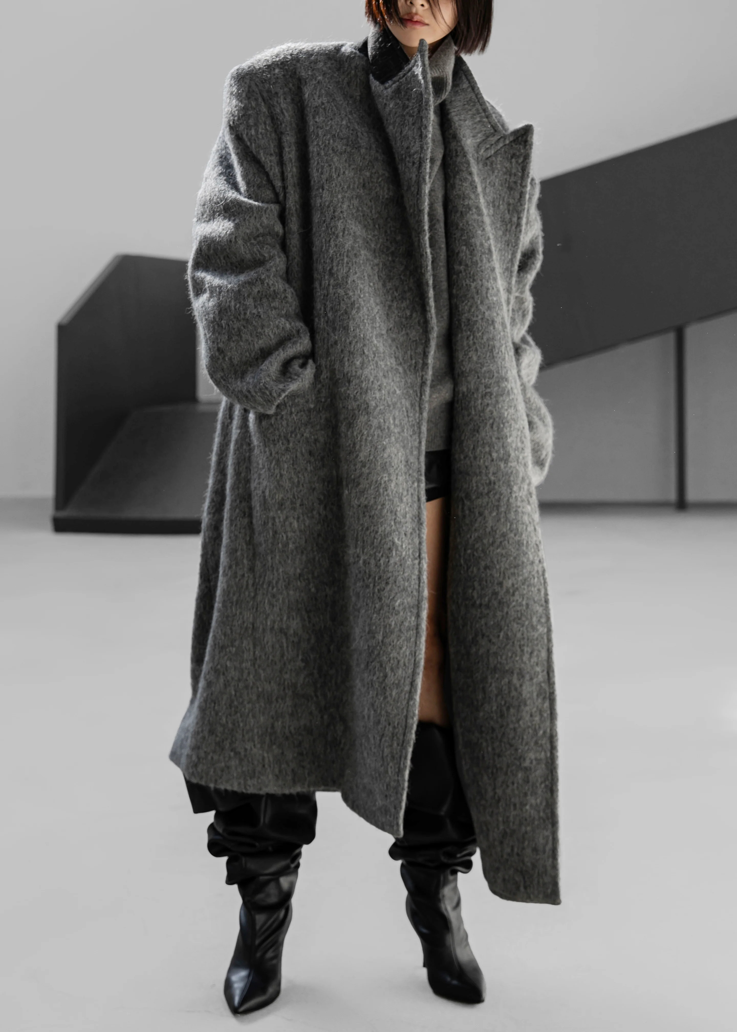 John Oversized Coat - Grey - Image 7
