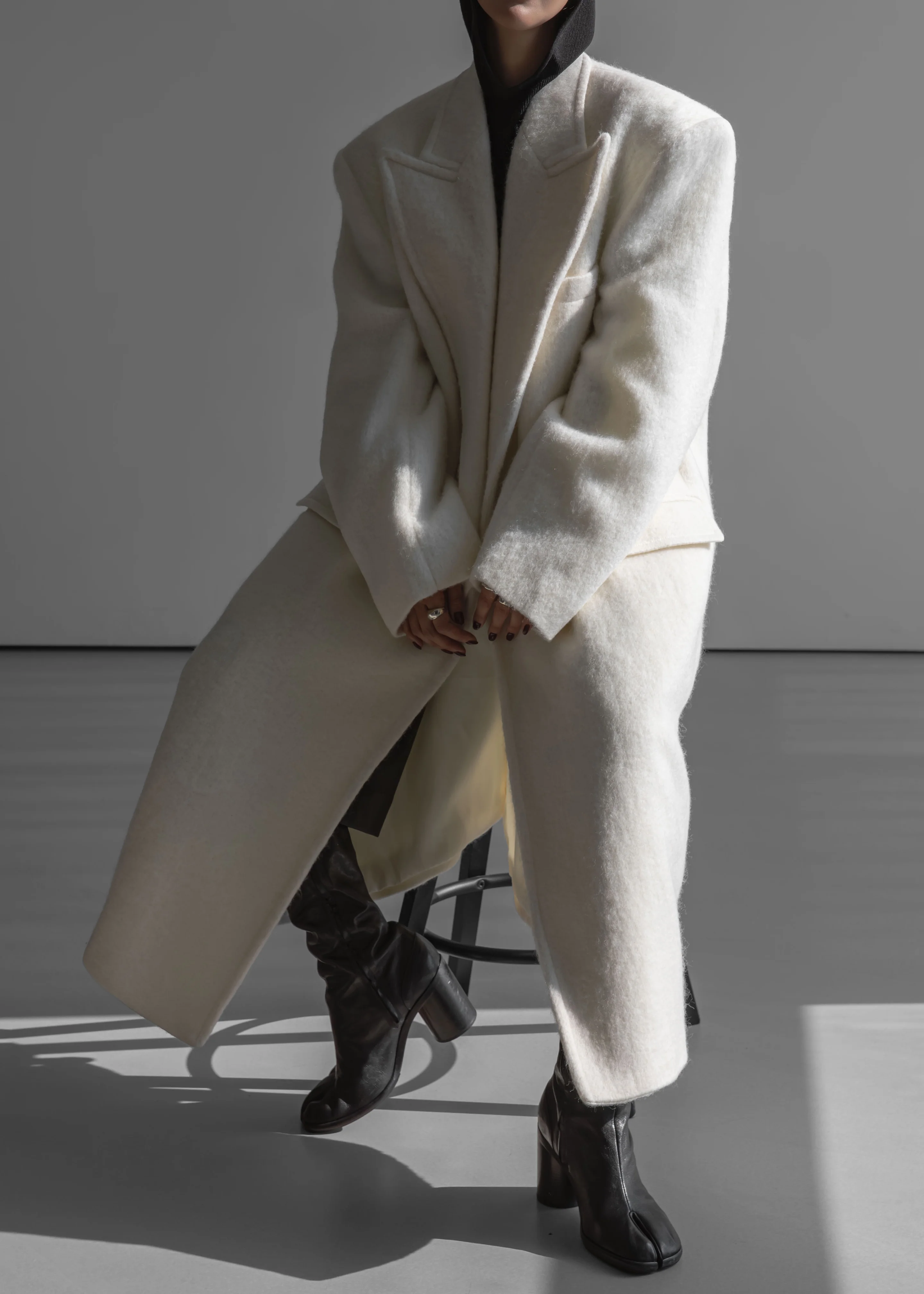 John Oversized Coat - Ivory - Image 5
