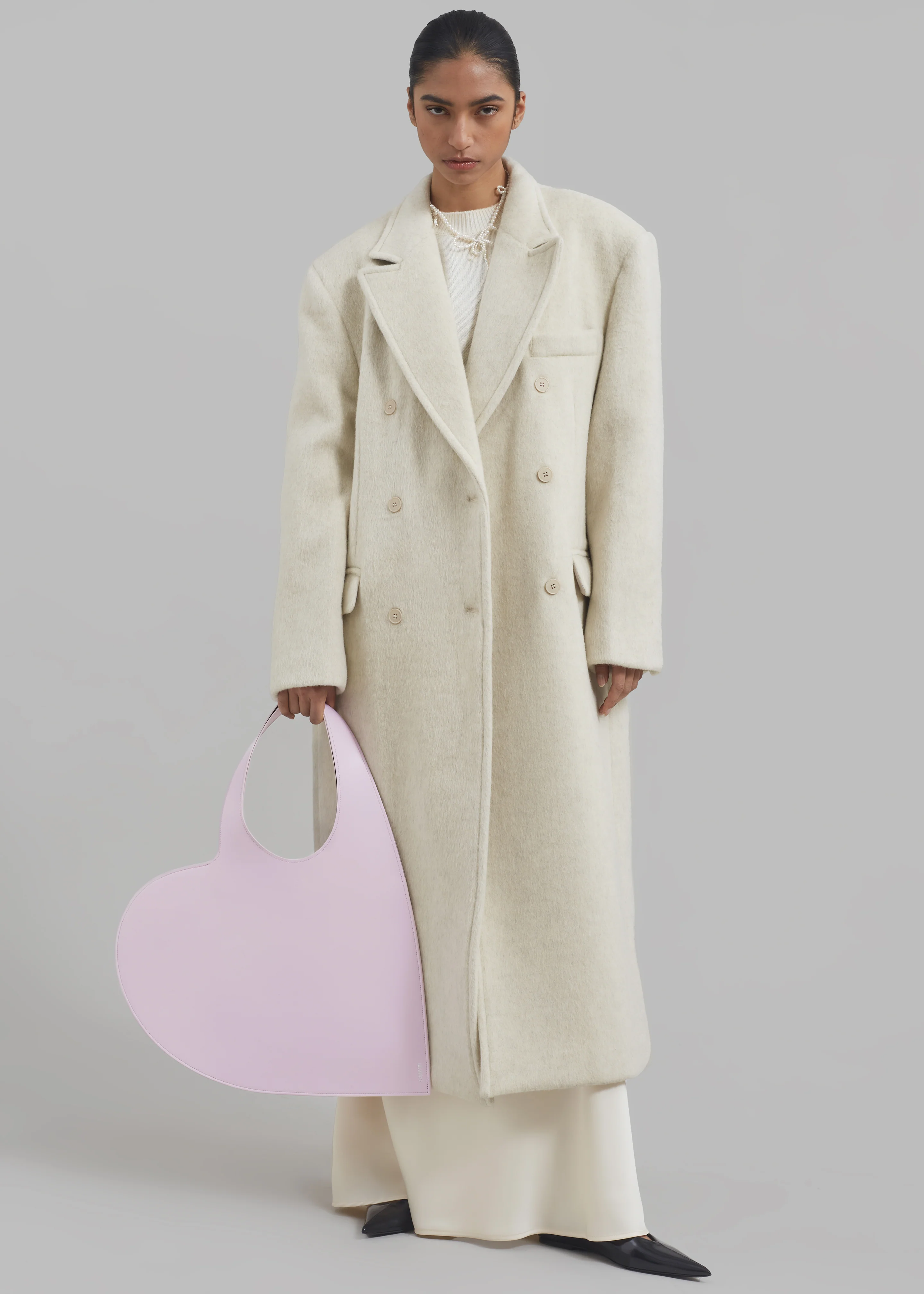 Jordan Wool Coat - Ivory - Image 11