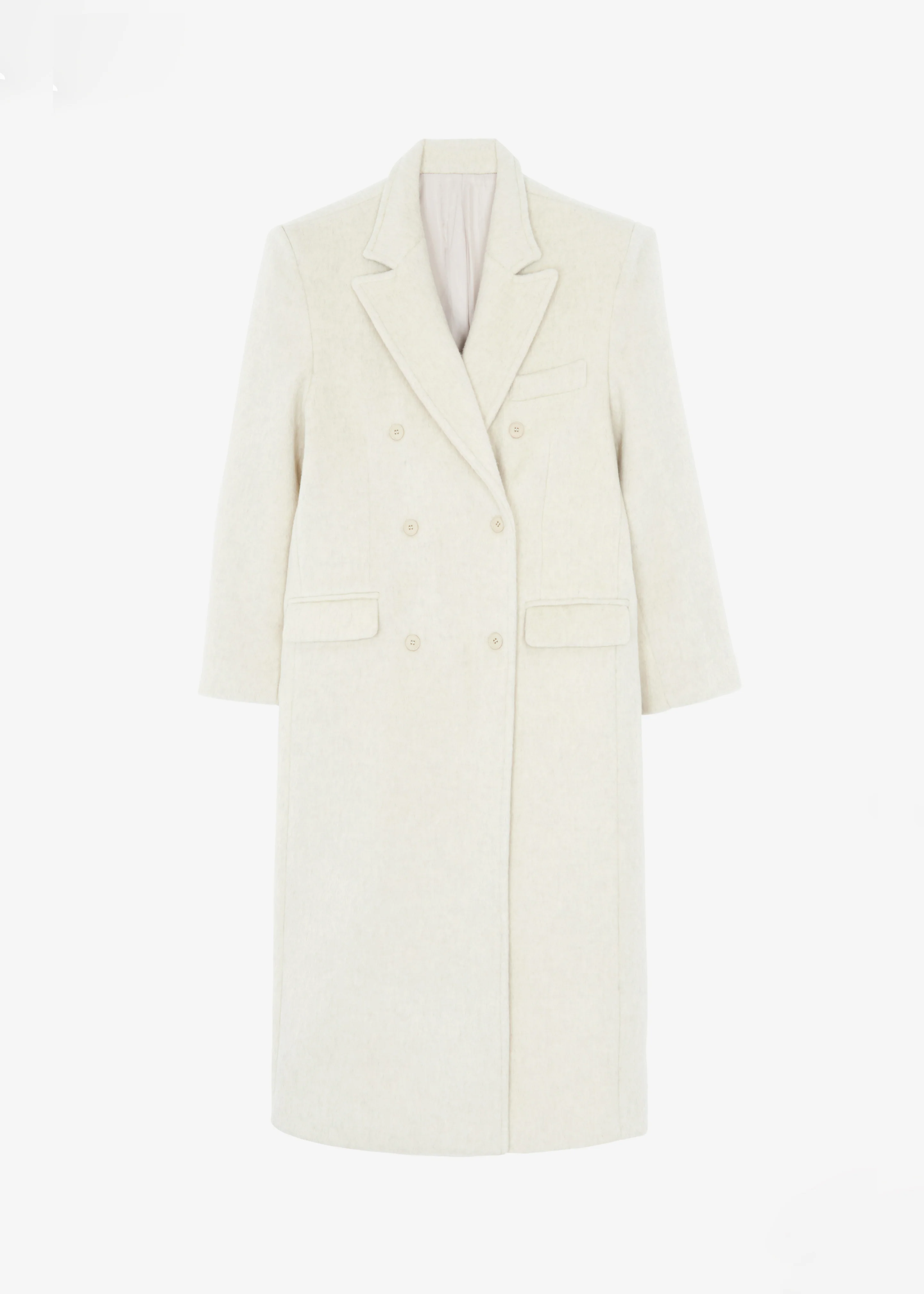 Jordan Wool Coat - Ivory - Image 12