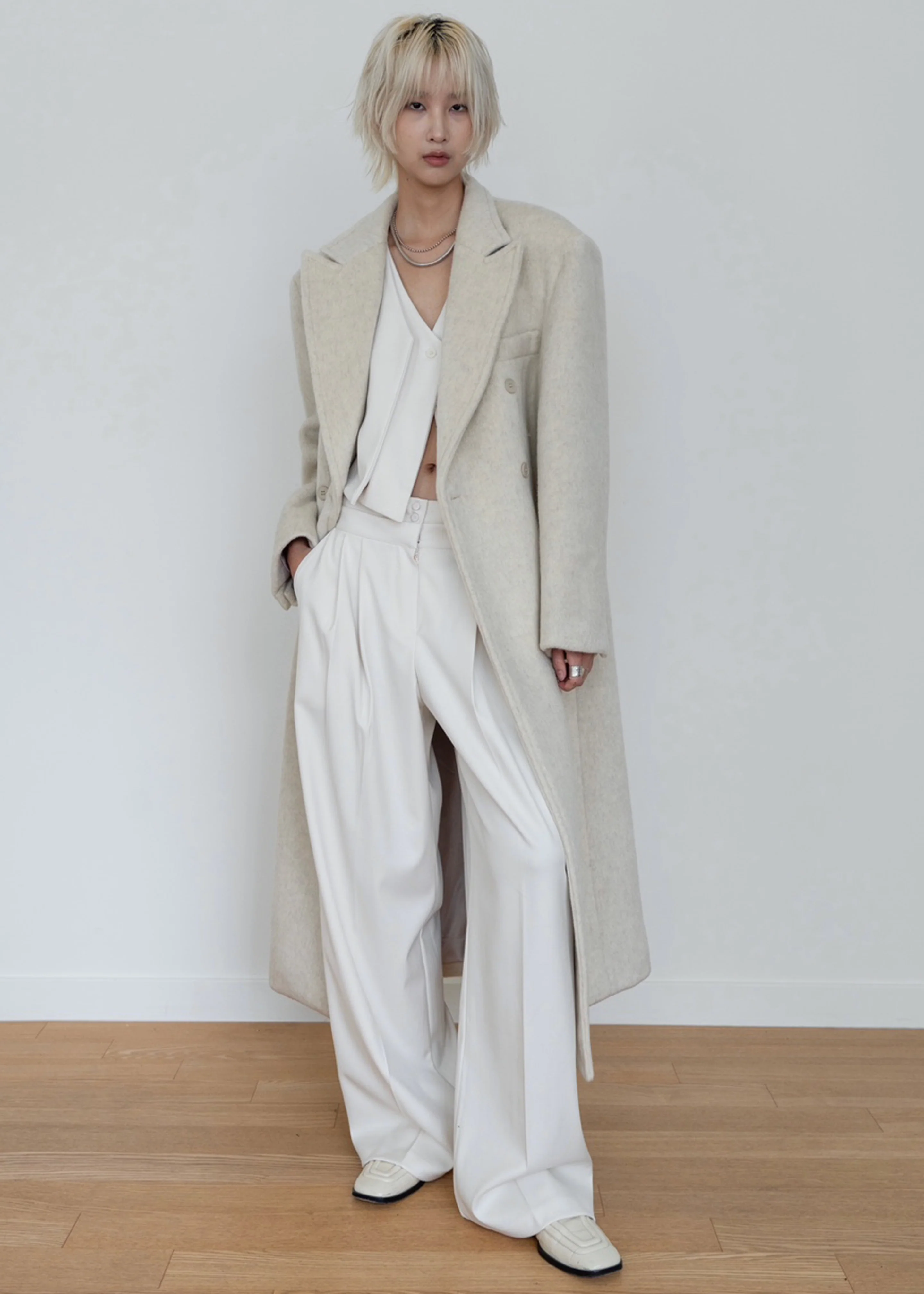 Jordan Wool Coat - Ivory - Image 9