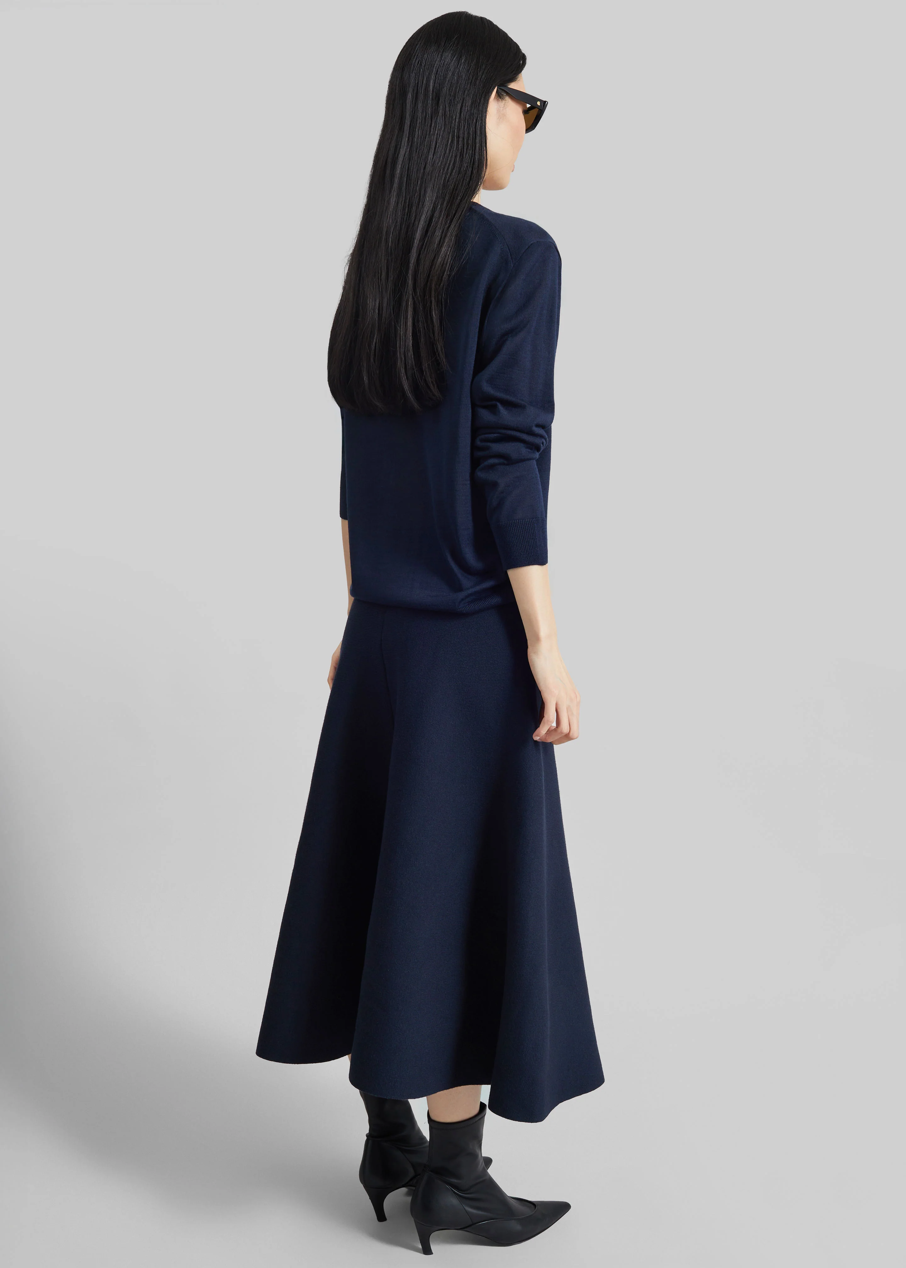 July Knit Midi Skirt - Navy - Image 11