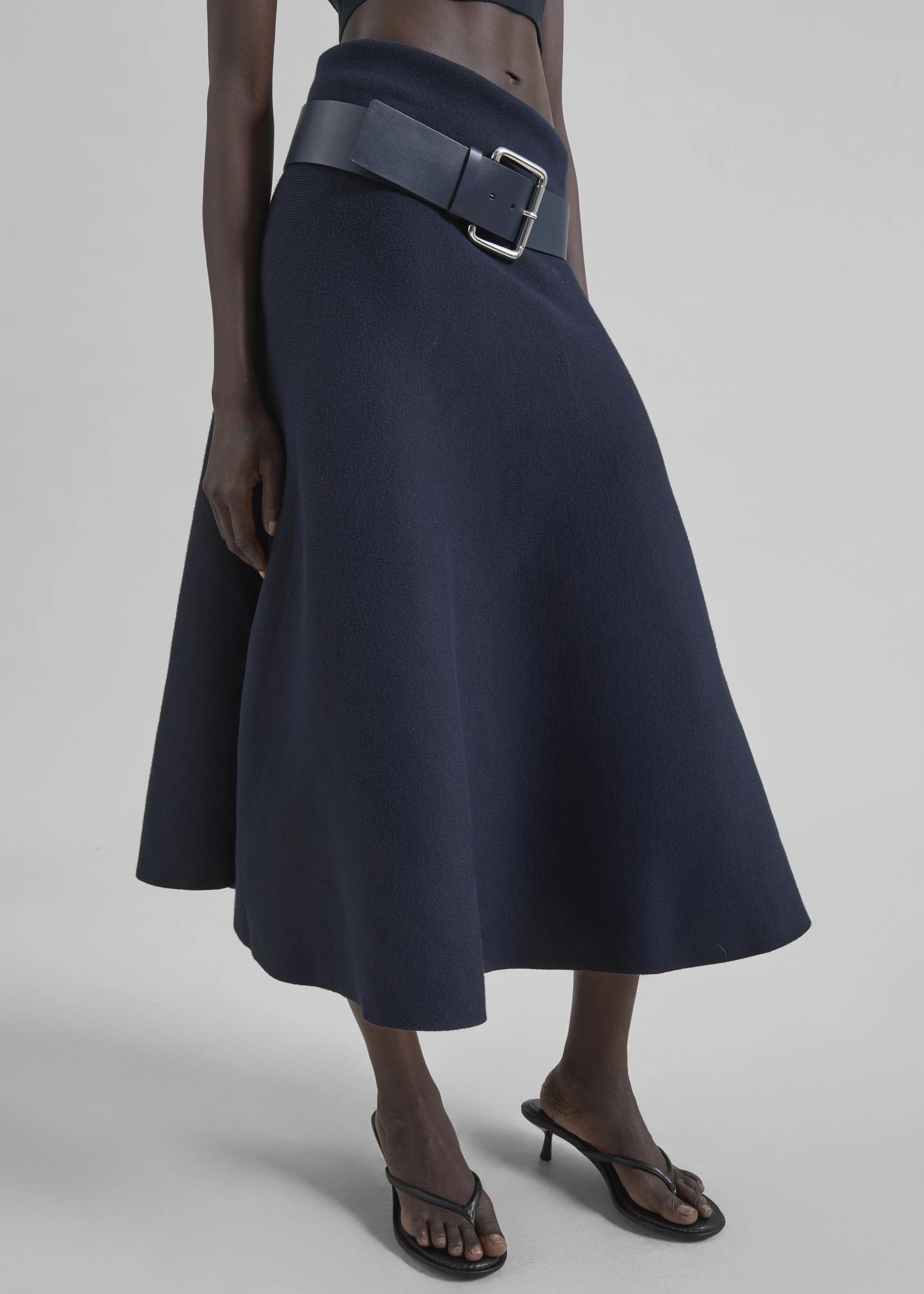 July Knit Midi Skirt - Navy - Image 2