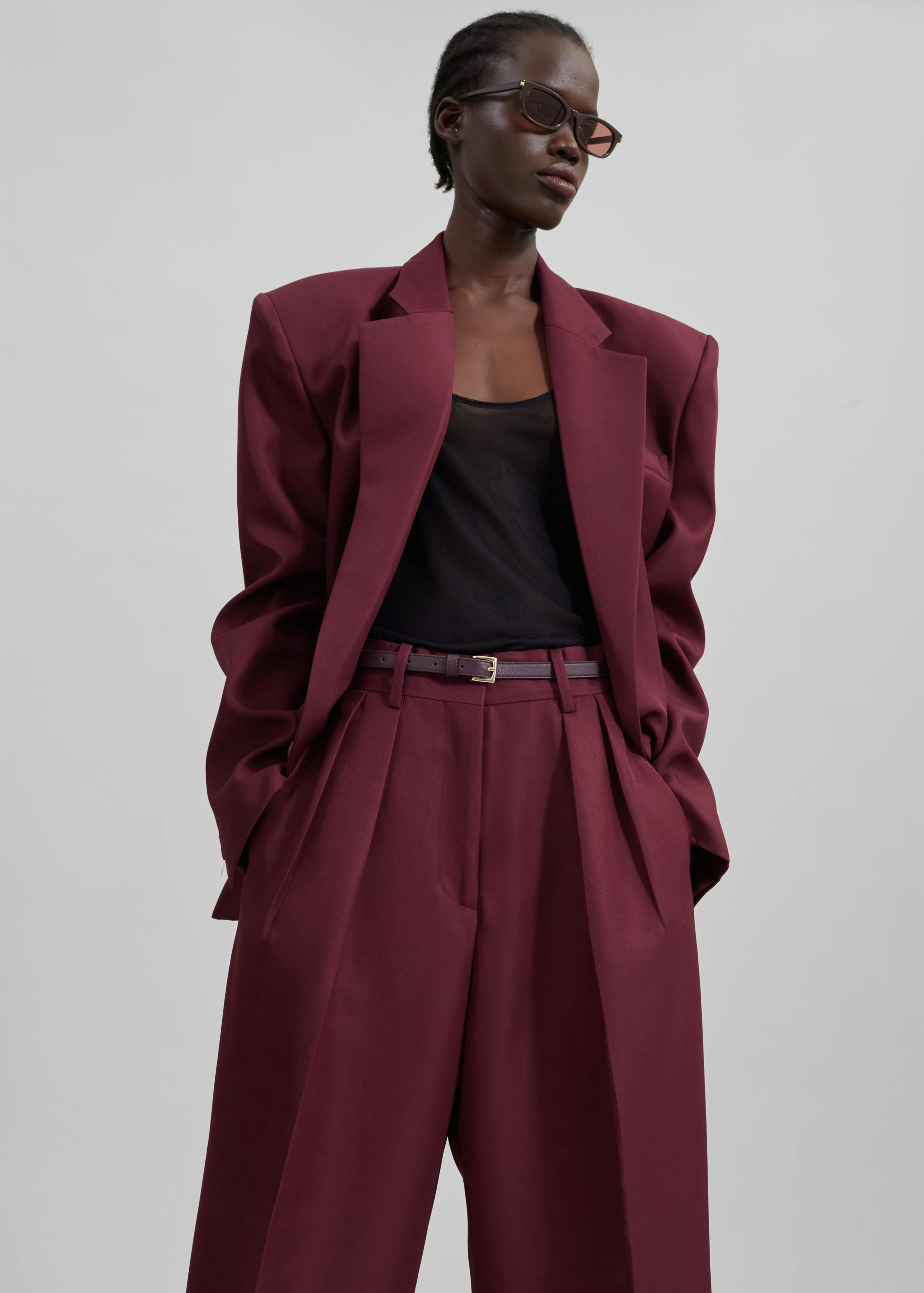 Jun Blazer - Burgundy - Image 10