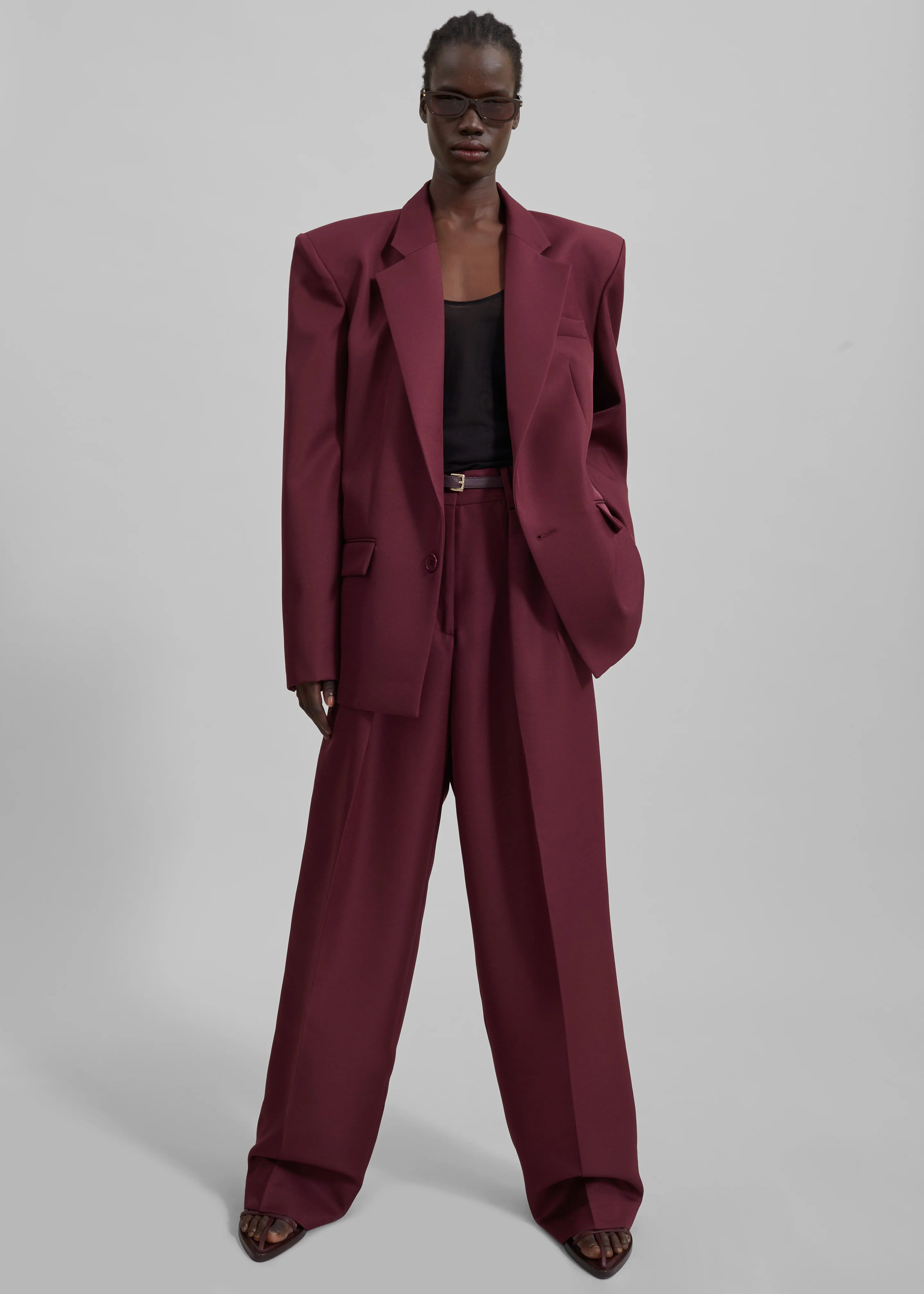 Jun Blazer - Burgundy - Image 13