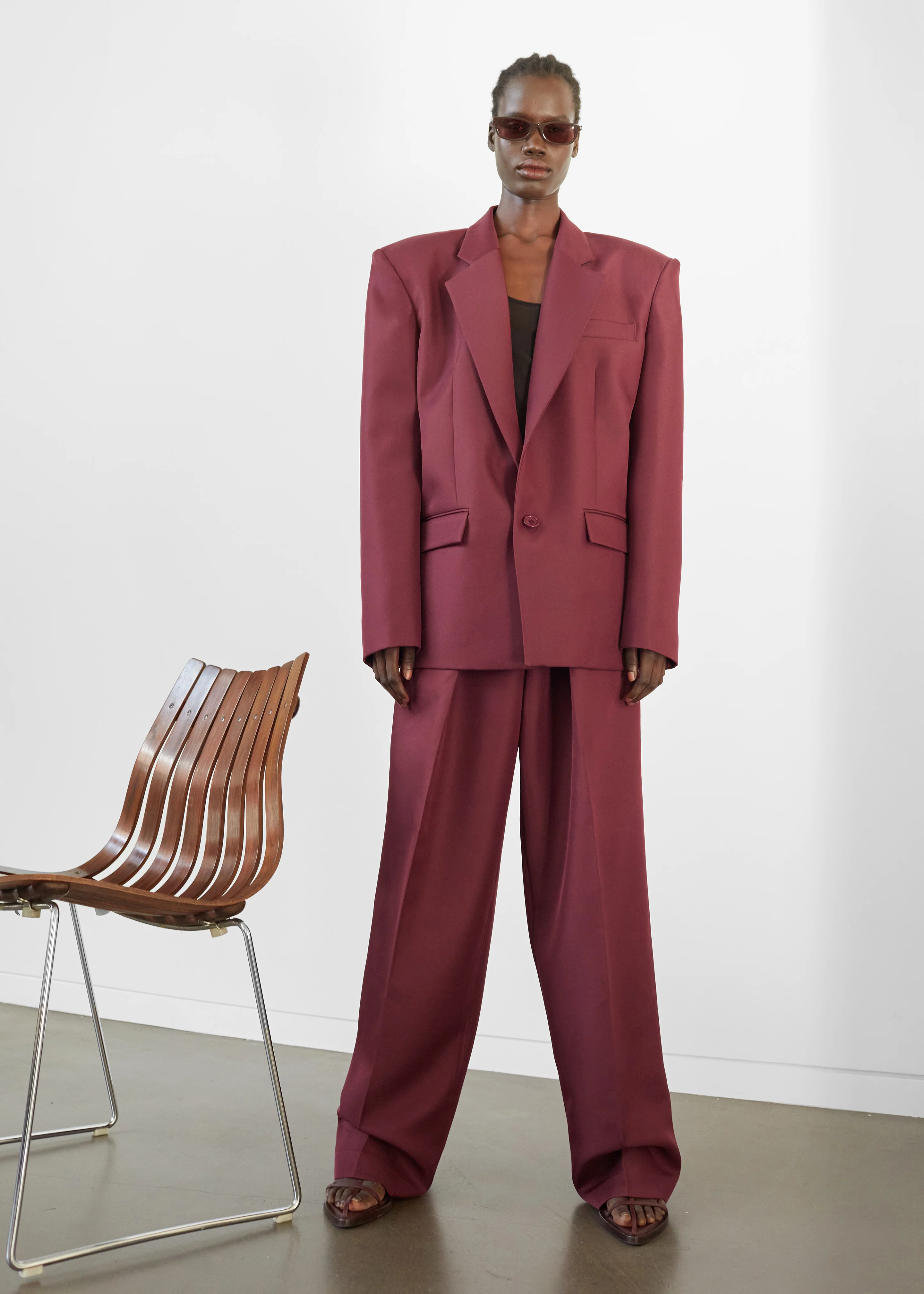 Jun Blazer - Burgundy - Image 15