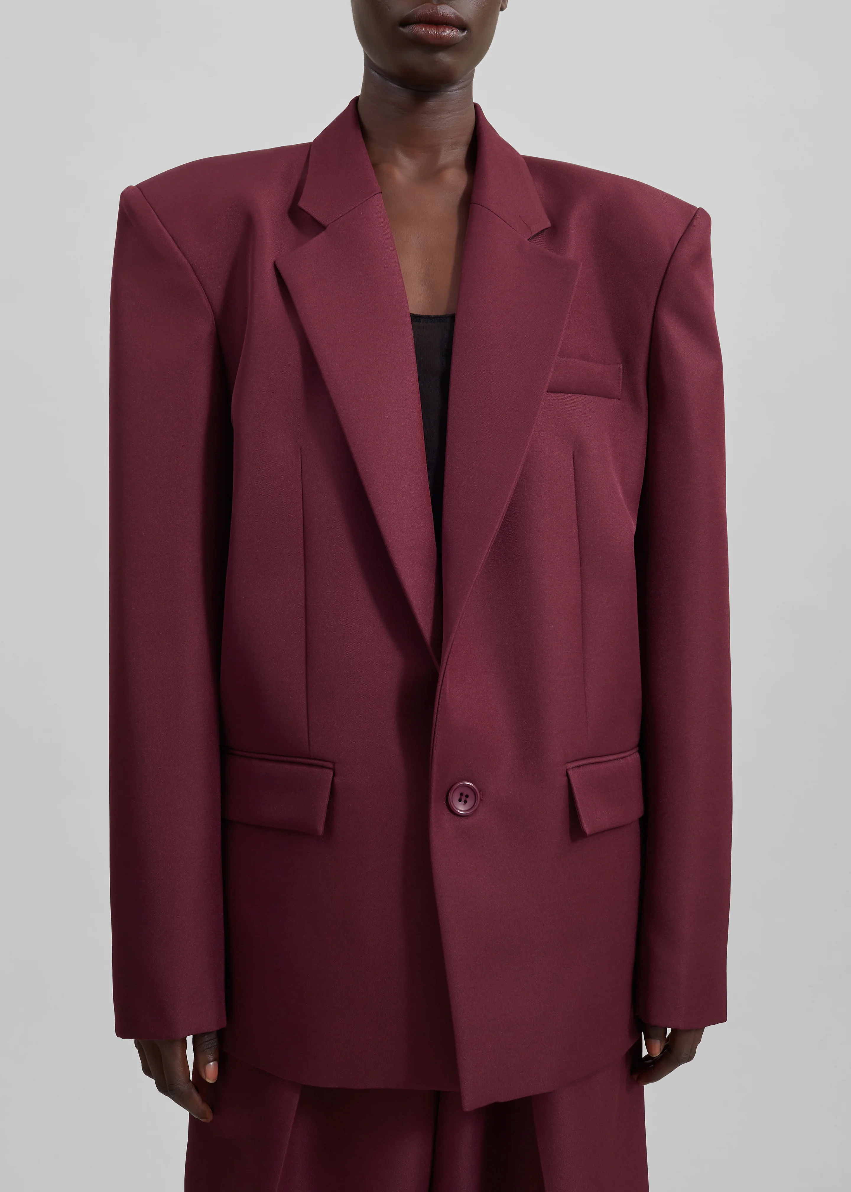 Jun Blazer - Burgundy - Image 7