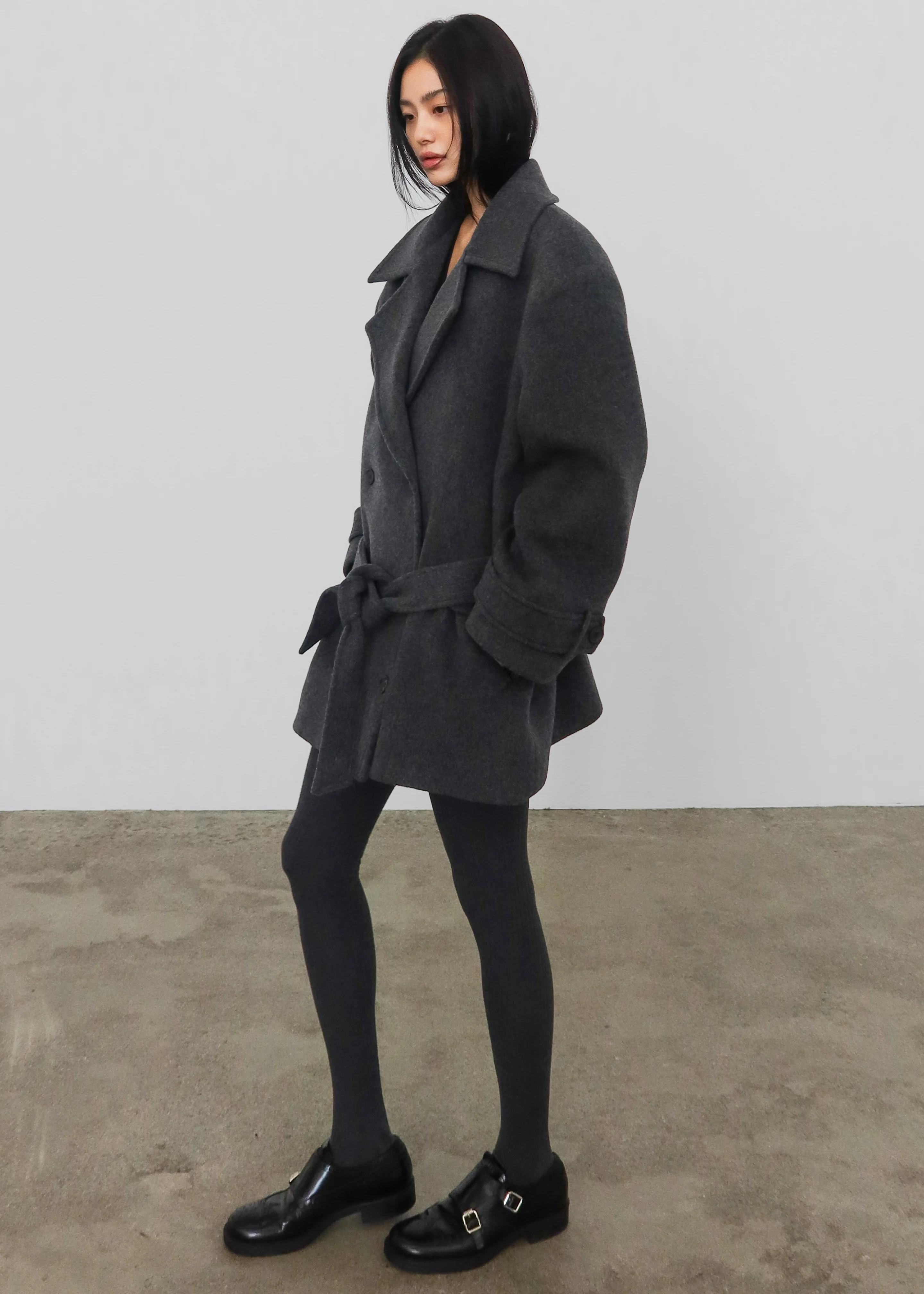 Kalmar Wool Peacoat - Grey - Image 3