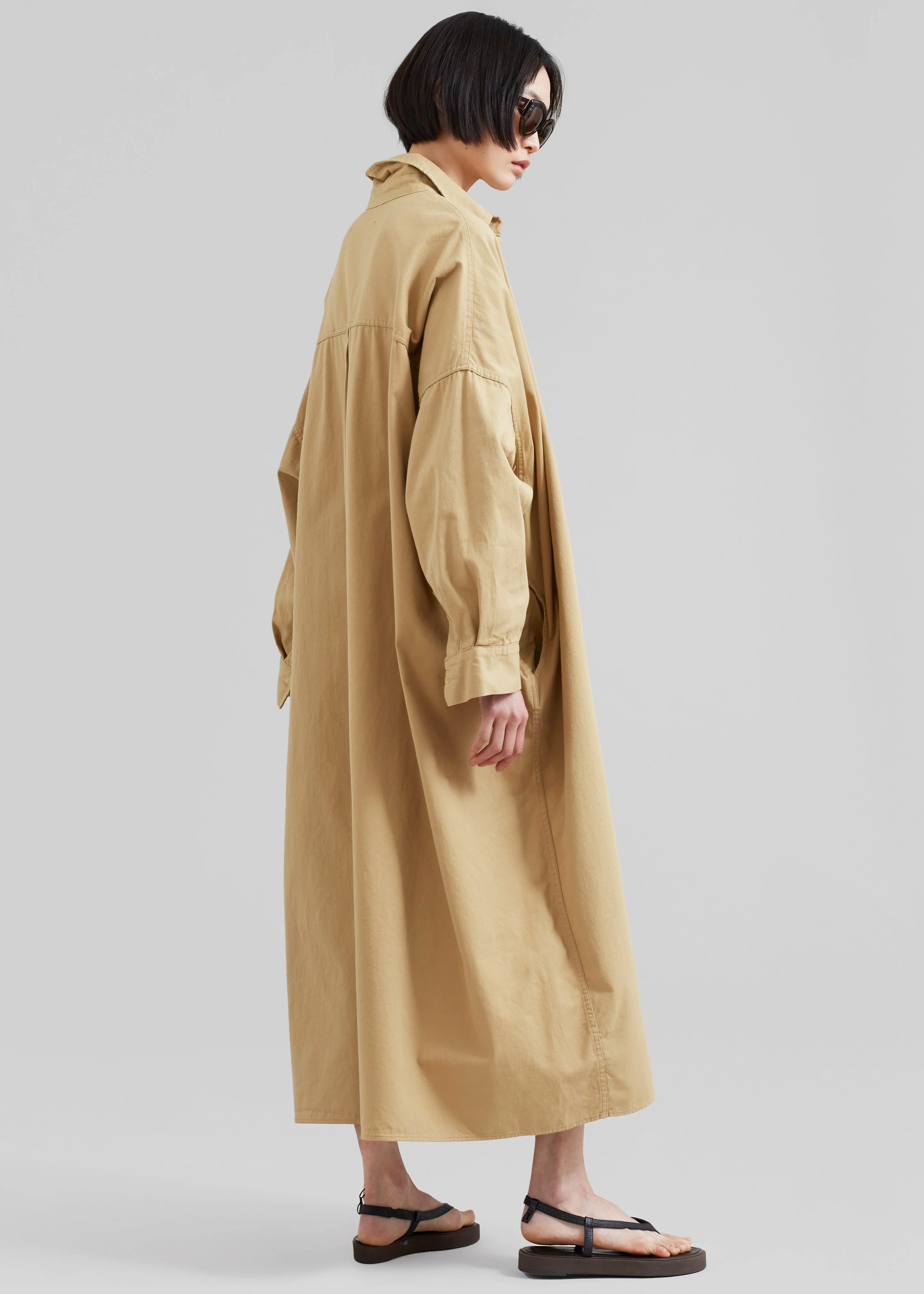 Kason Oversized Shirt Dress - Sahara - Image 7