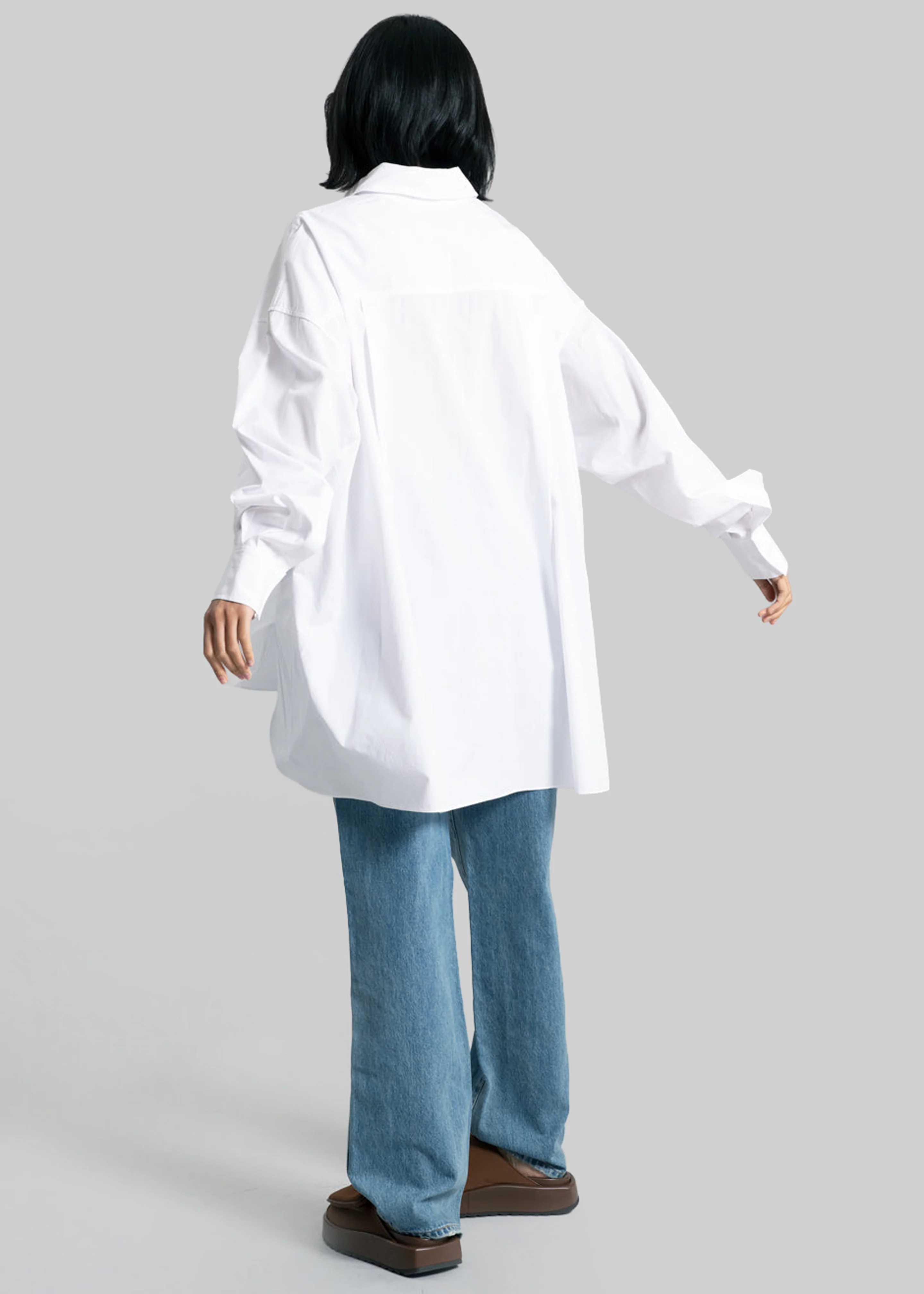 Kat Soft Oversized Shirt - White - Image 12