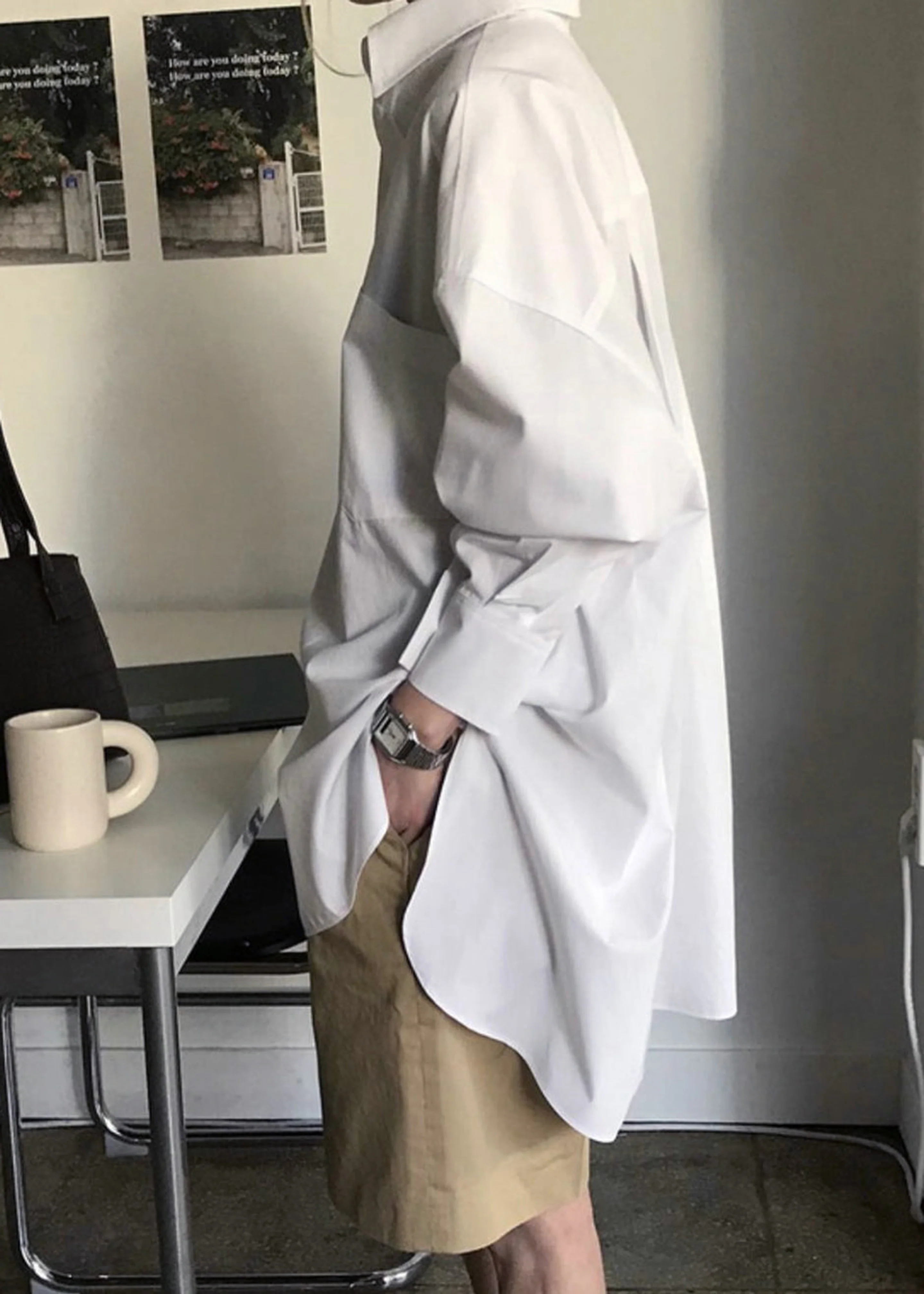 Kat Soft Oversized Shirt - White - Image 2