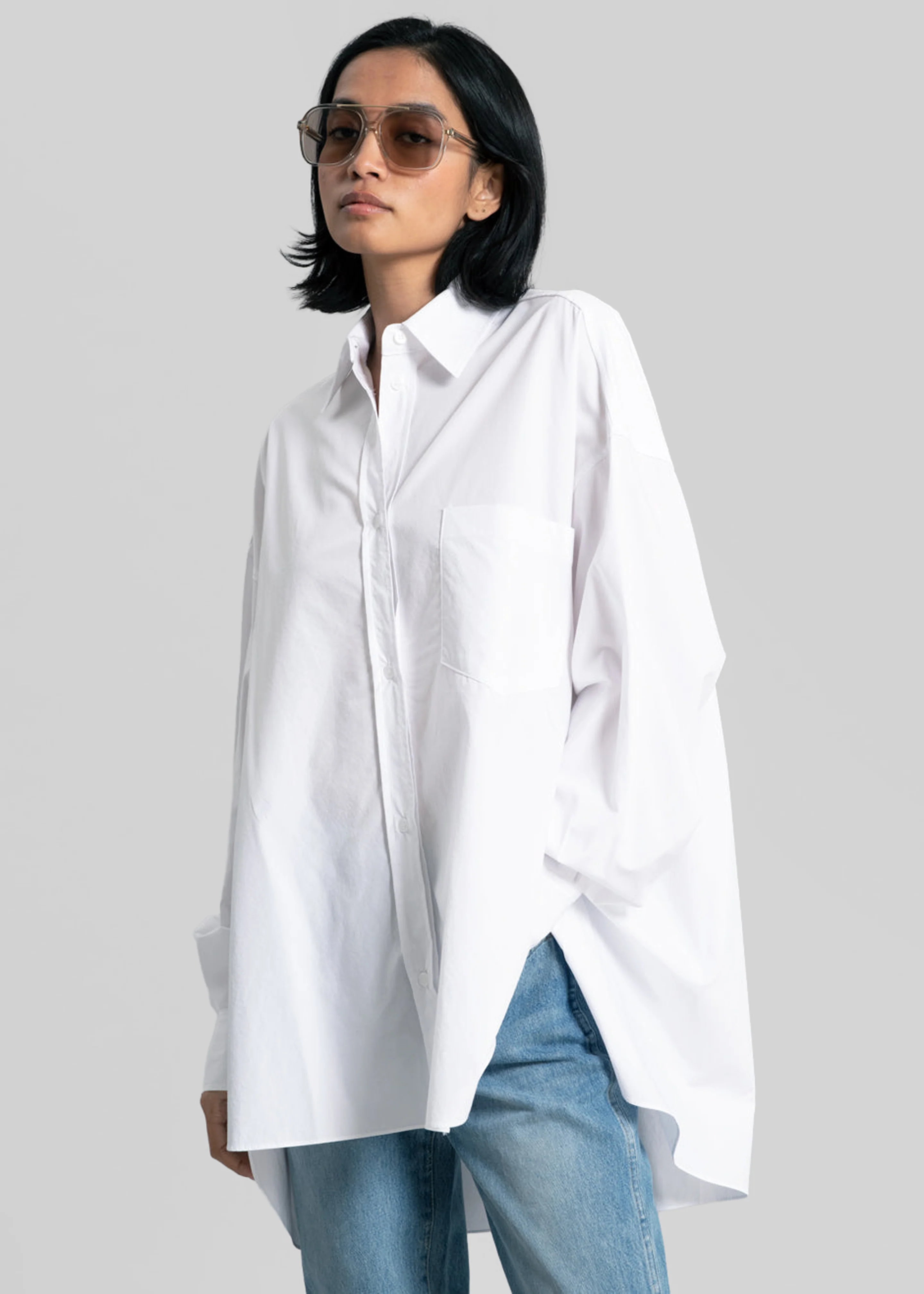 Kat Soft Oversized Shirt - White - Image 6