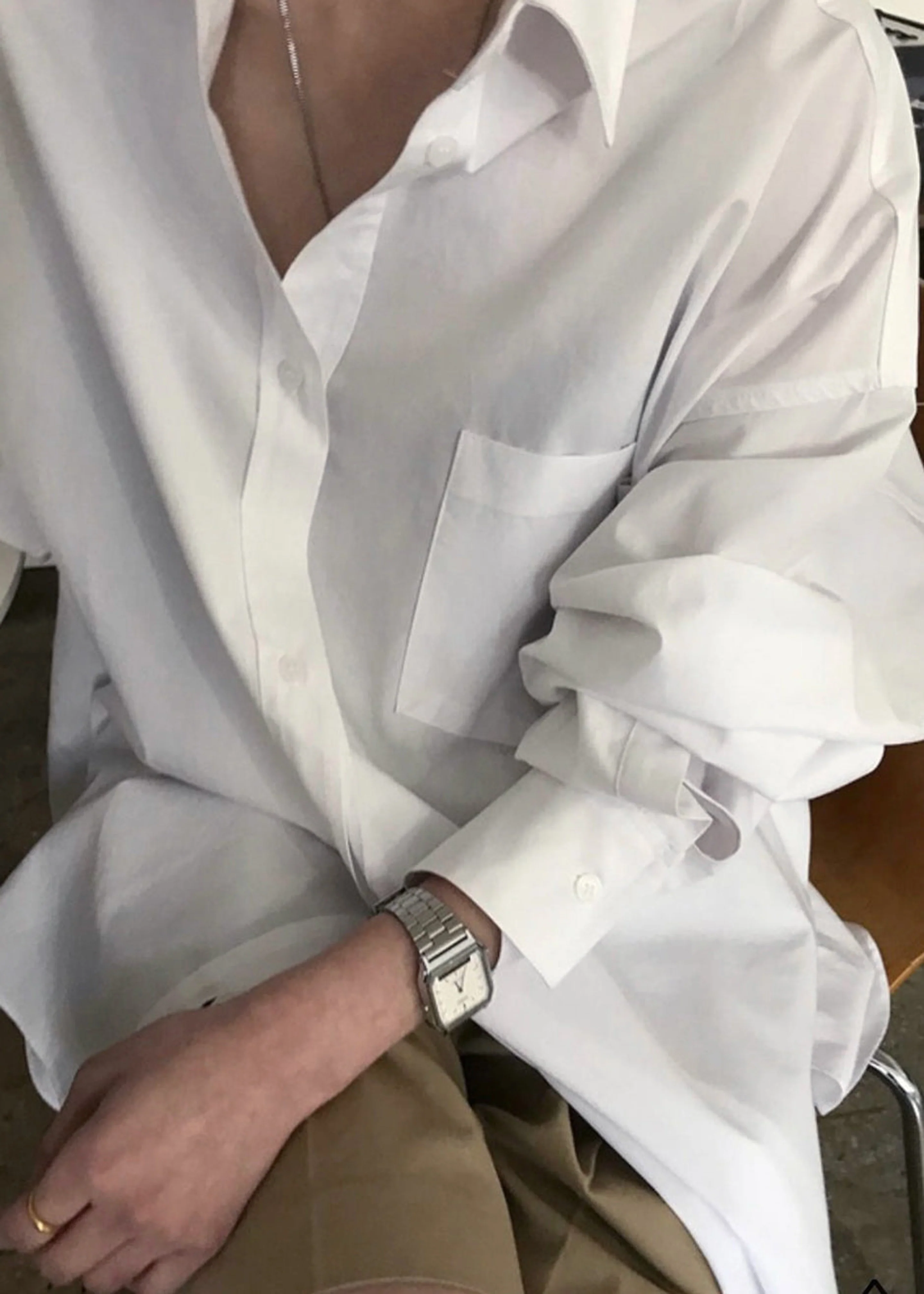 Kat Soft Oversized Shirt - White - Image 8