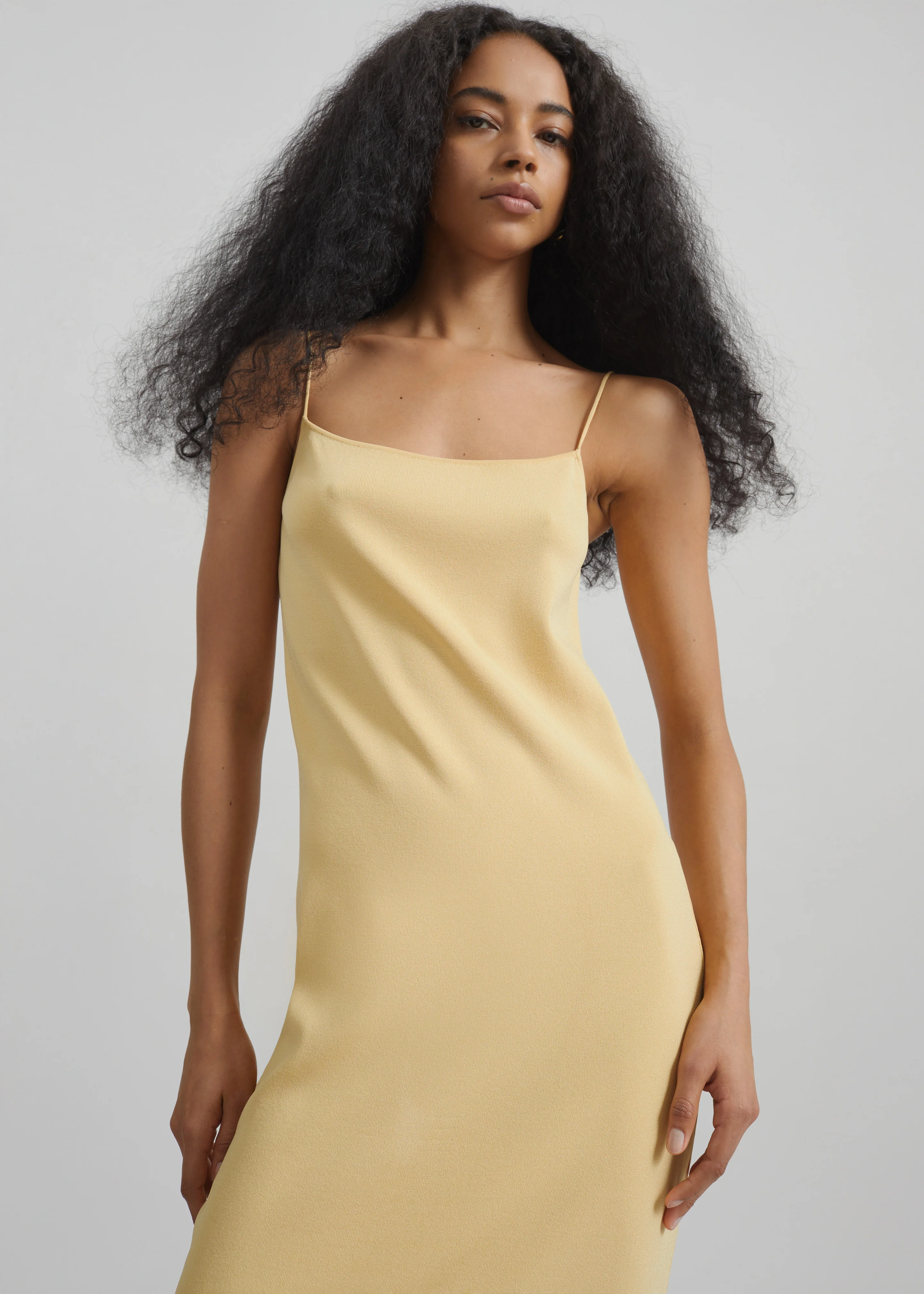Keira Knit Midi Dress - Yellow - Image 2